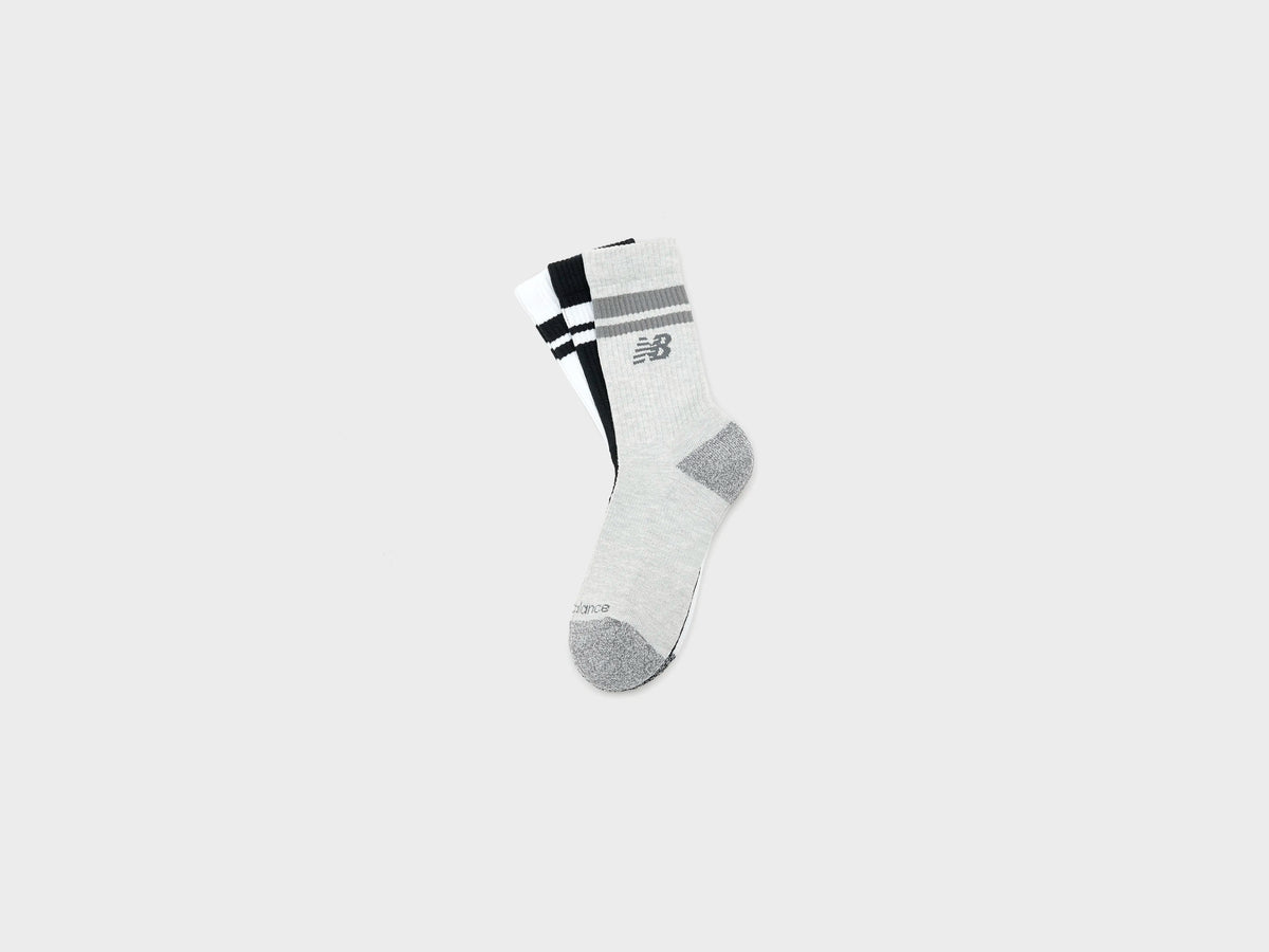 Active Premium Stripe Crew Socks for Men (262 / M / GREY)