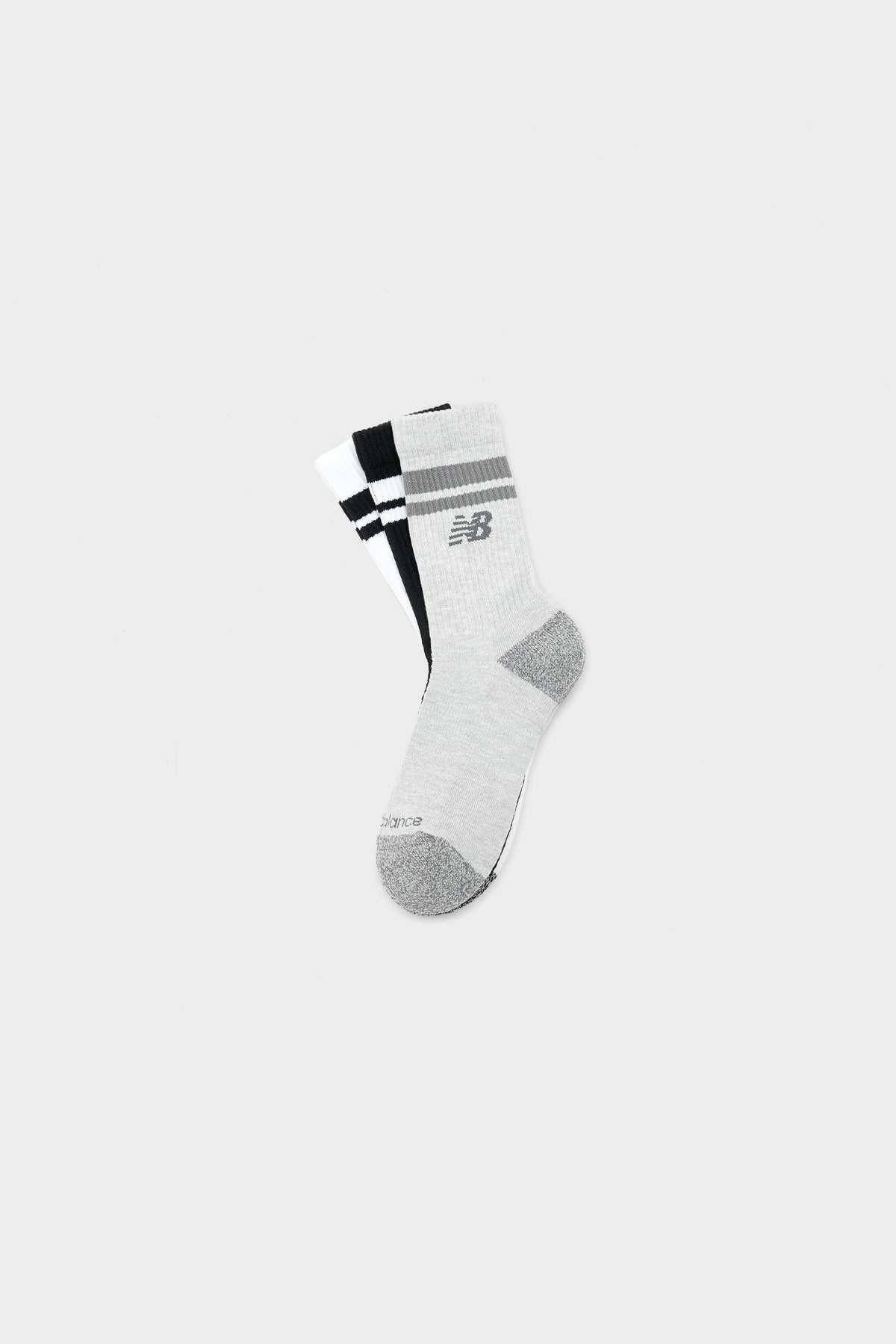 Active Premium Stripe Crew Socks for Men (262 / M / GREY)