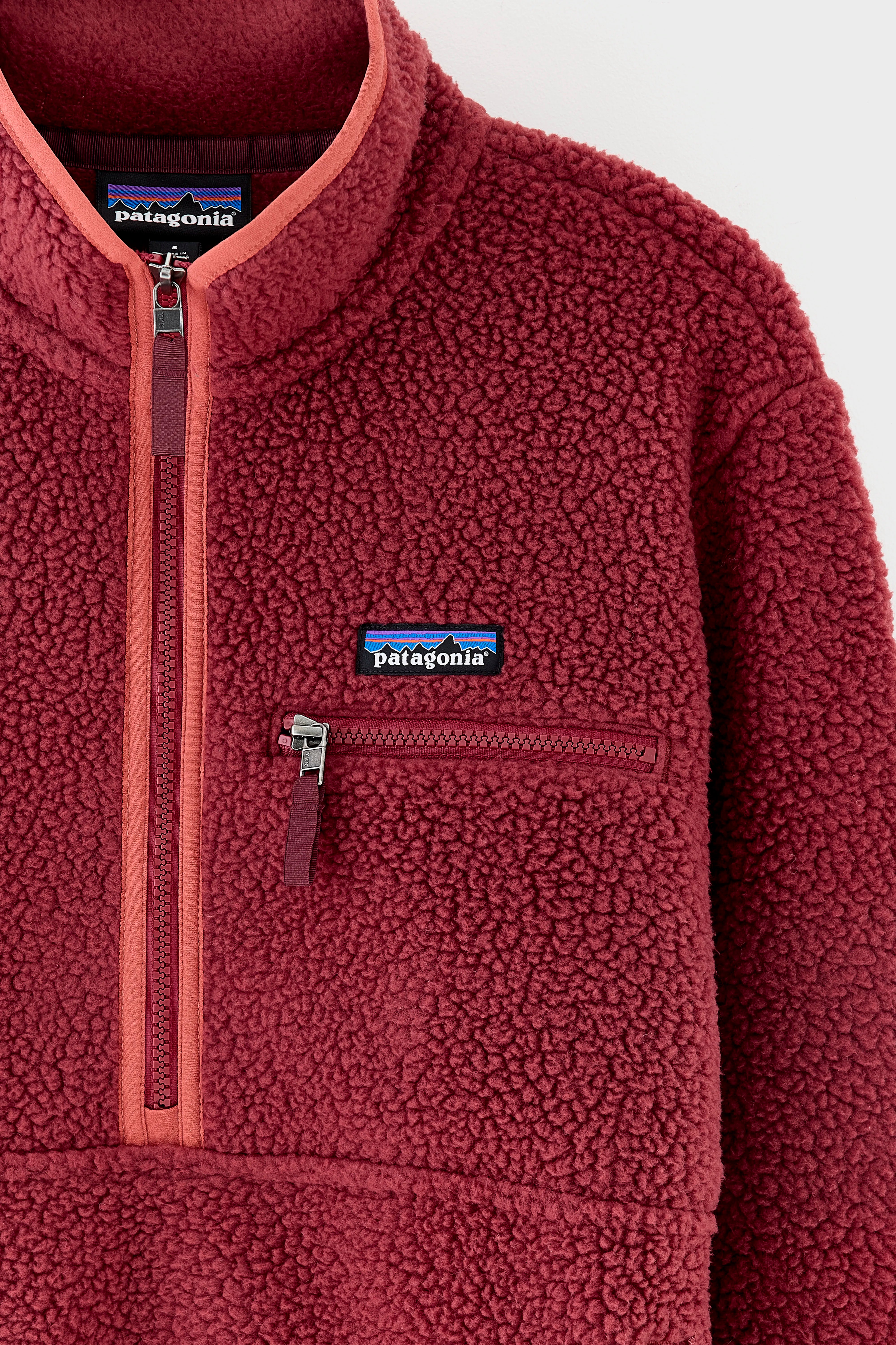 Women's Retro Pile Marsupial Pullover (252 / W / RED)