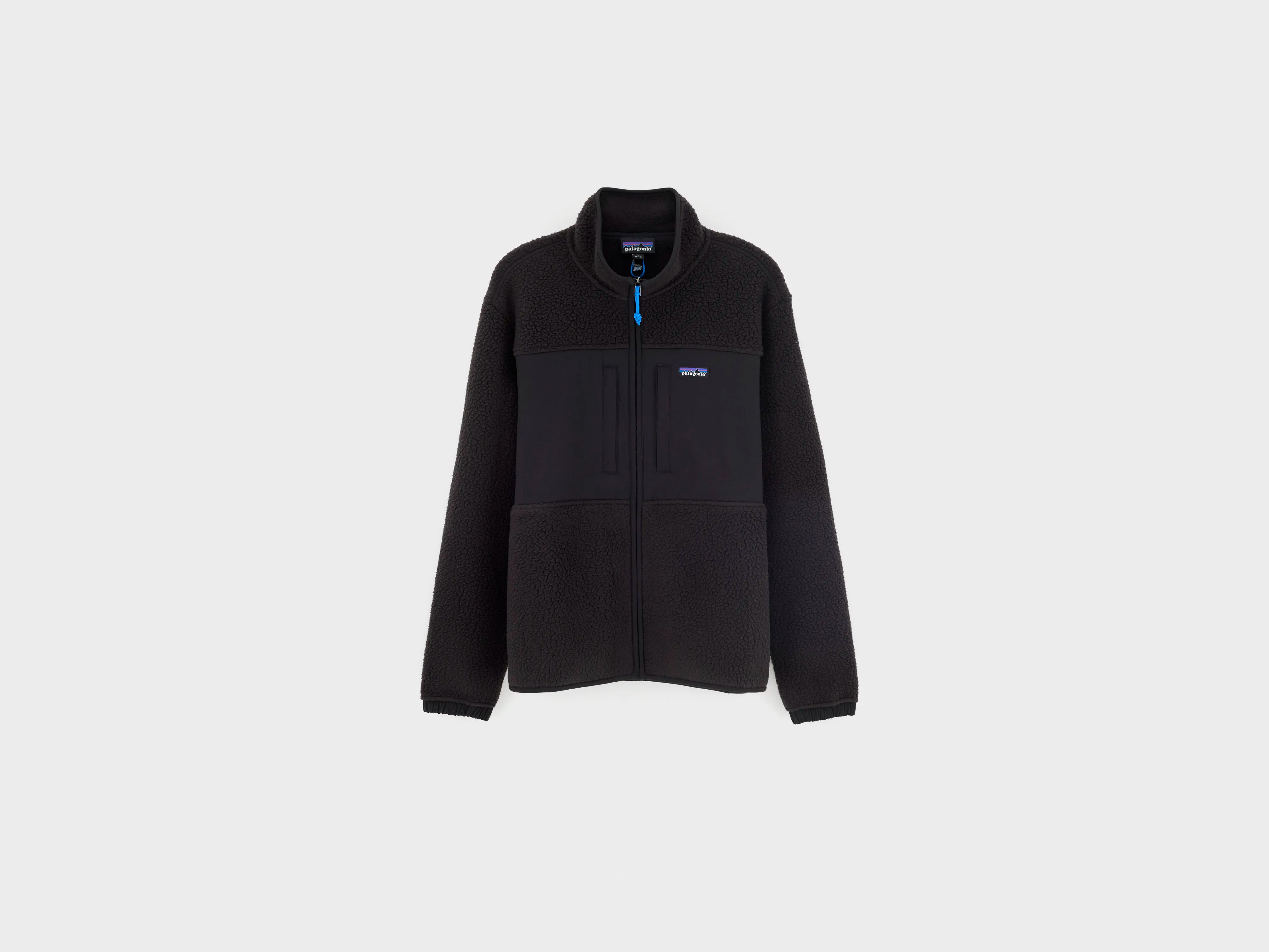 Retro Pile Fleece Patch Jacket for Men (262 / M / BLACK)
