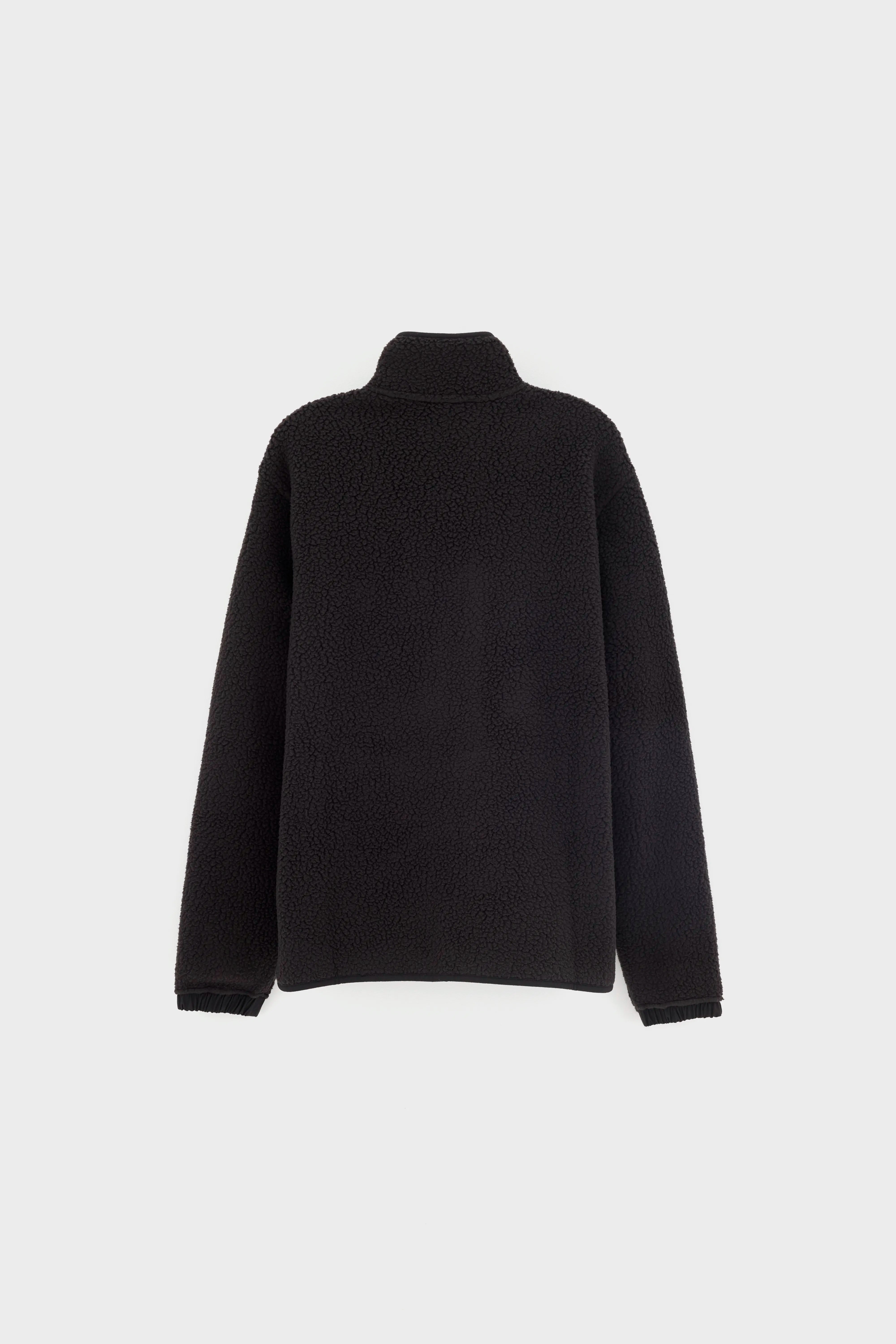 Retro Pile Fleece Patch Jacket for Men (262 / M / BLACK)