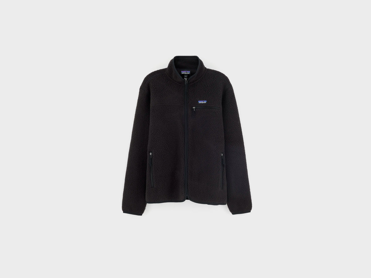 Retro Pile Fleece Jacket for Men (262 / M / BLACK)