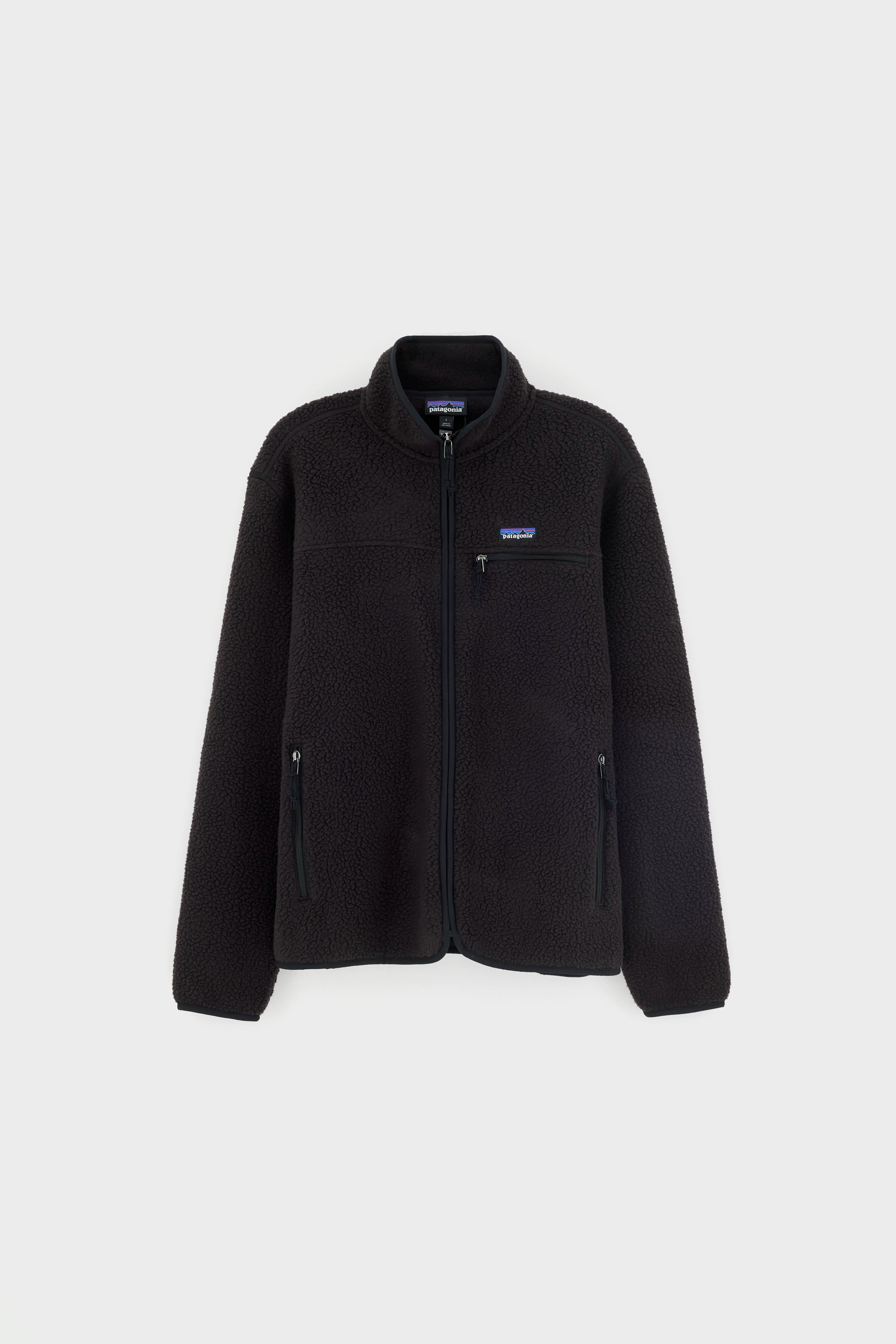 Retro Pile Fleece Jacket for Men (262 / M / BLACK)