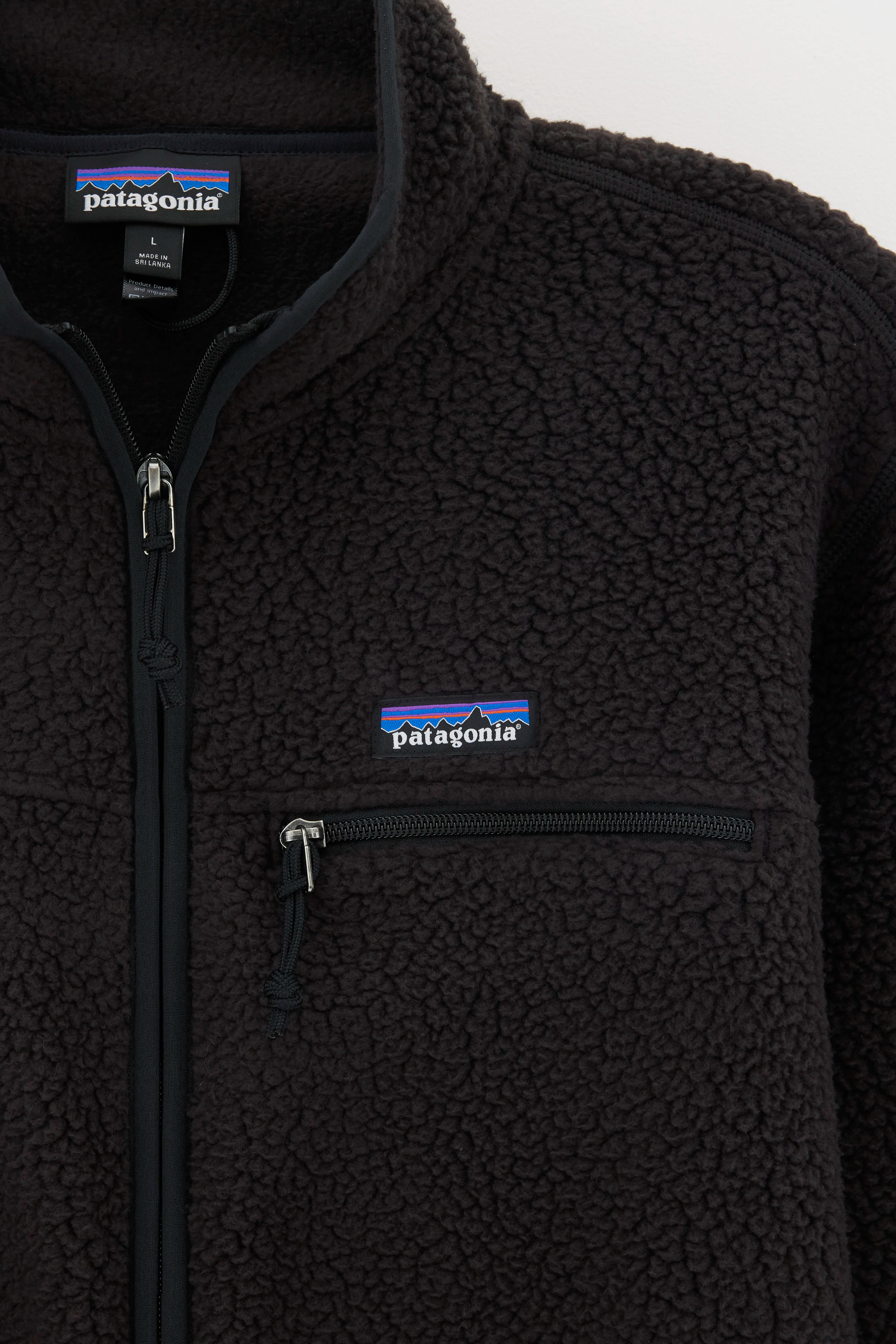 Retro Pile Fleece Jacket for Men (262 / M / BLACK)