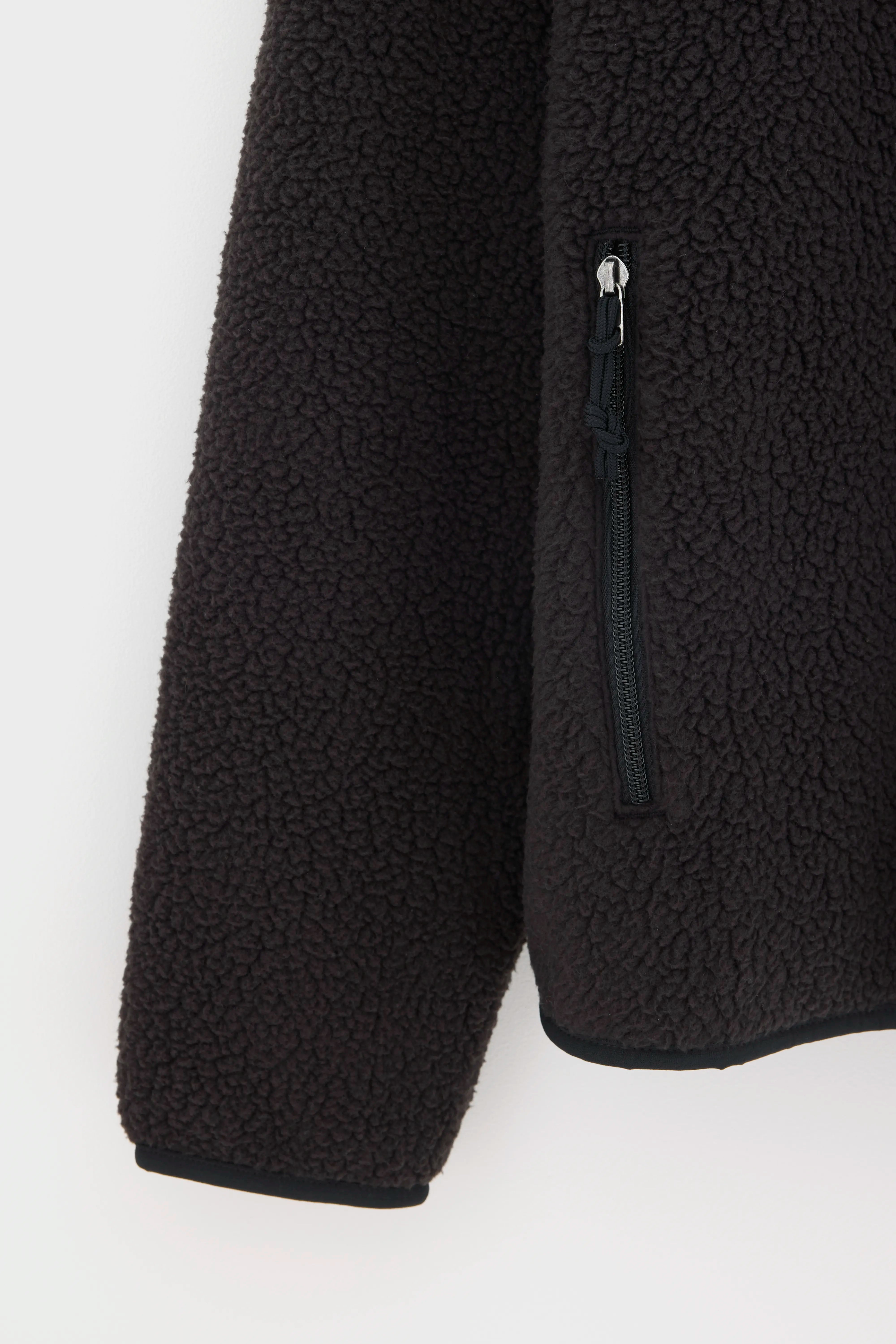 Retro Pile Fleece Jacket for Men (262 / M / BLACK)