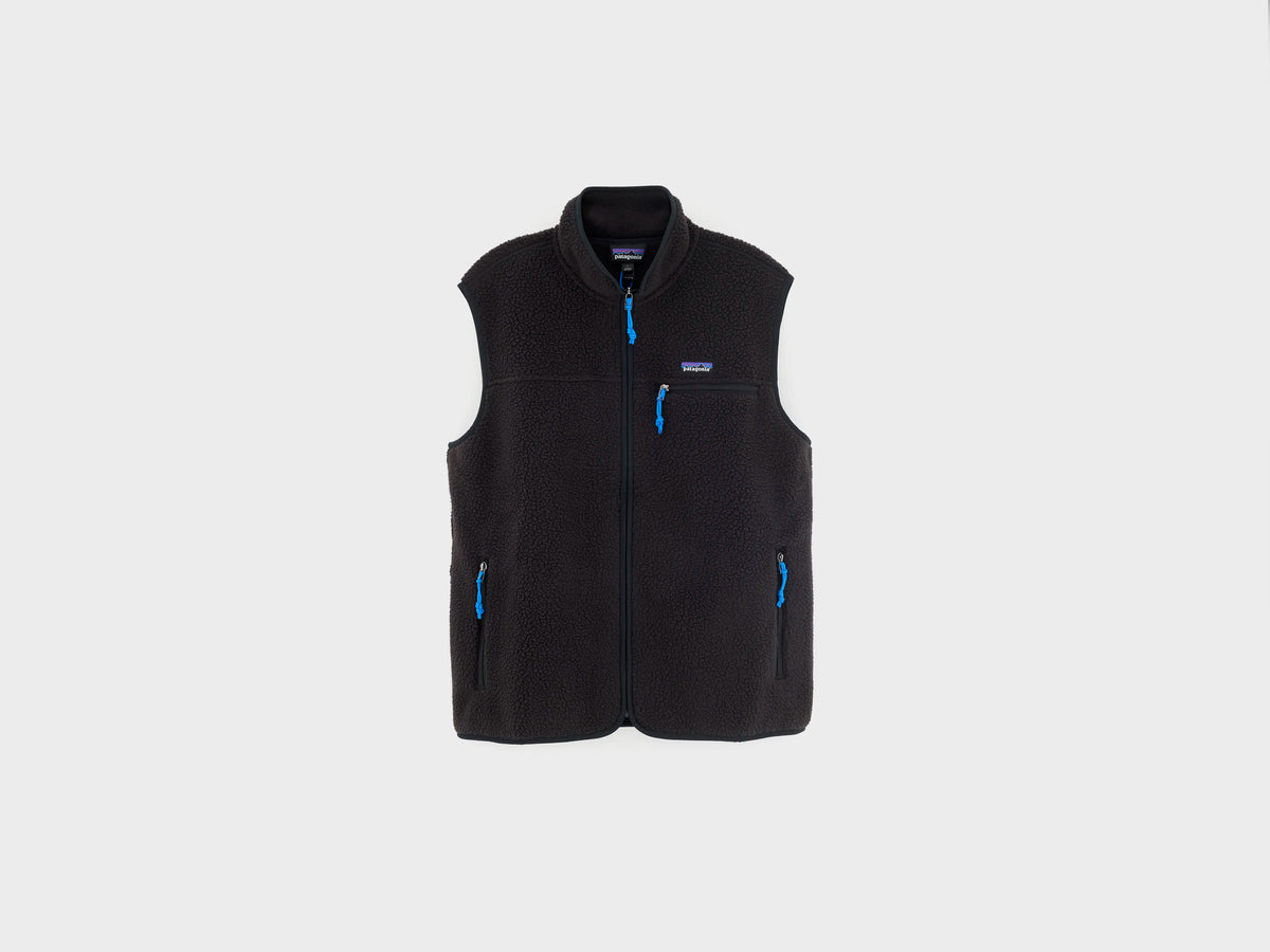 Retro Pile Fleece Vest for Men (262 / M / BLACK)