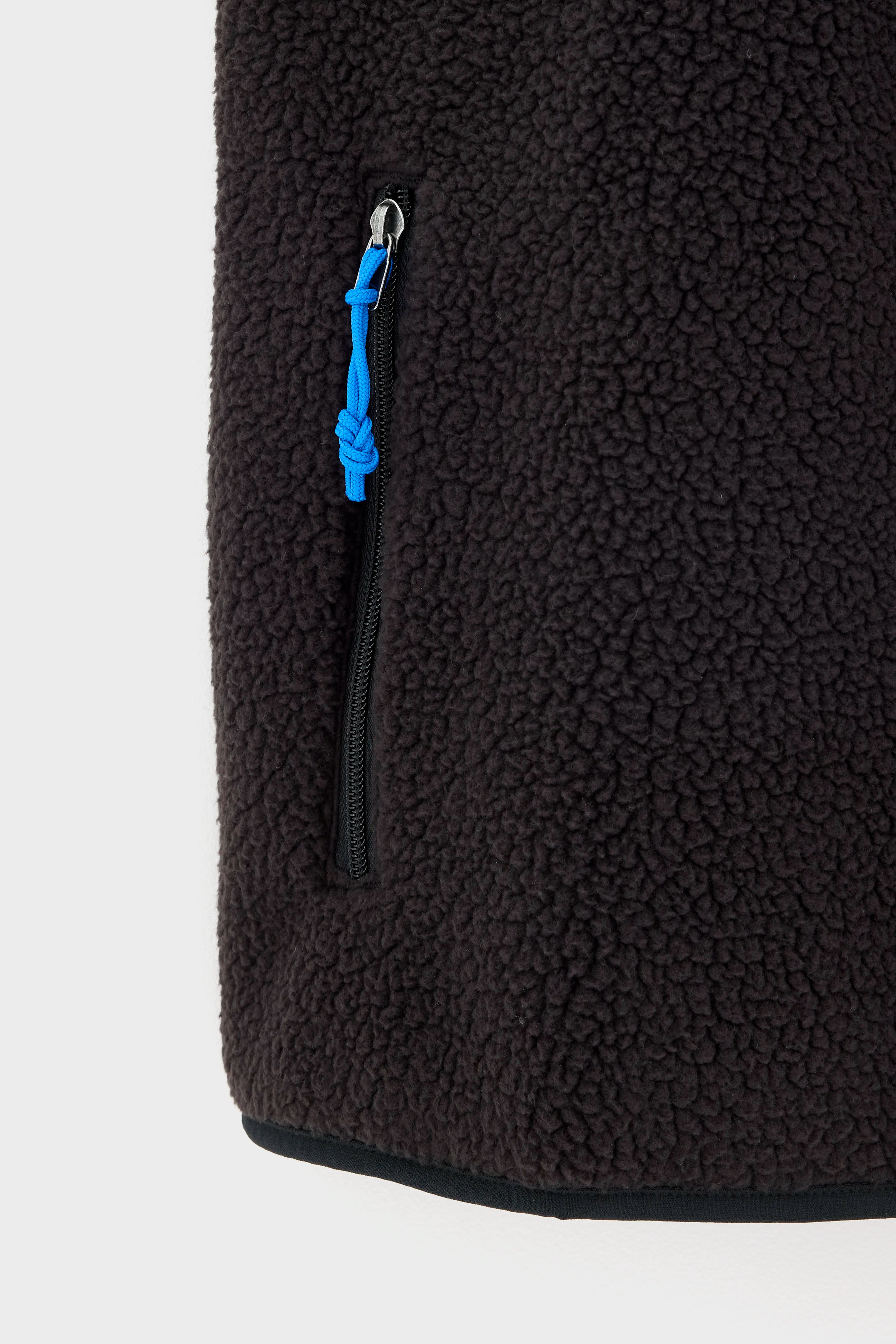 Retro Pile Fleece Vest for Men (262 / M / BLACK)
