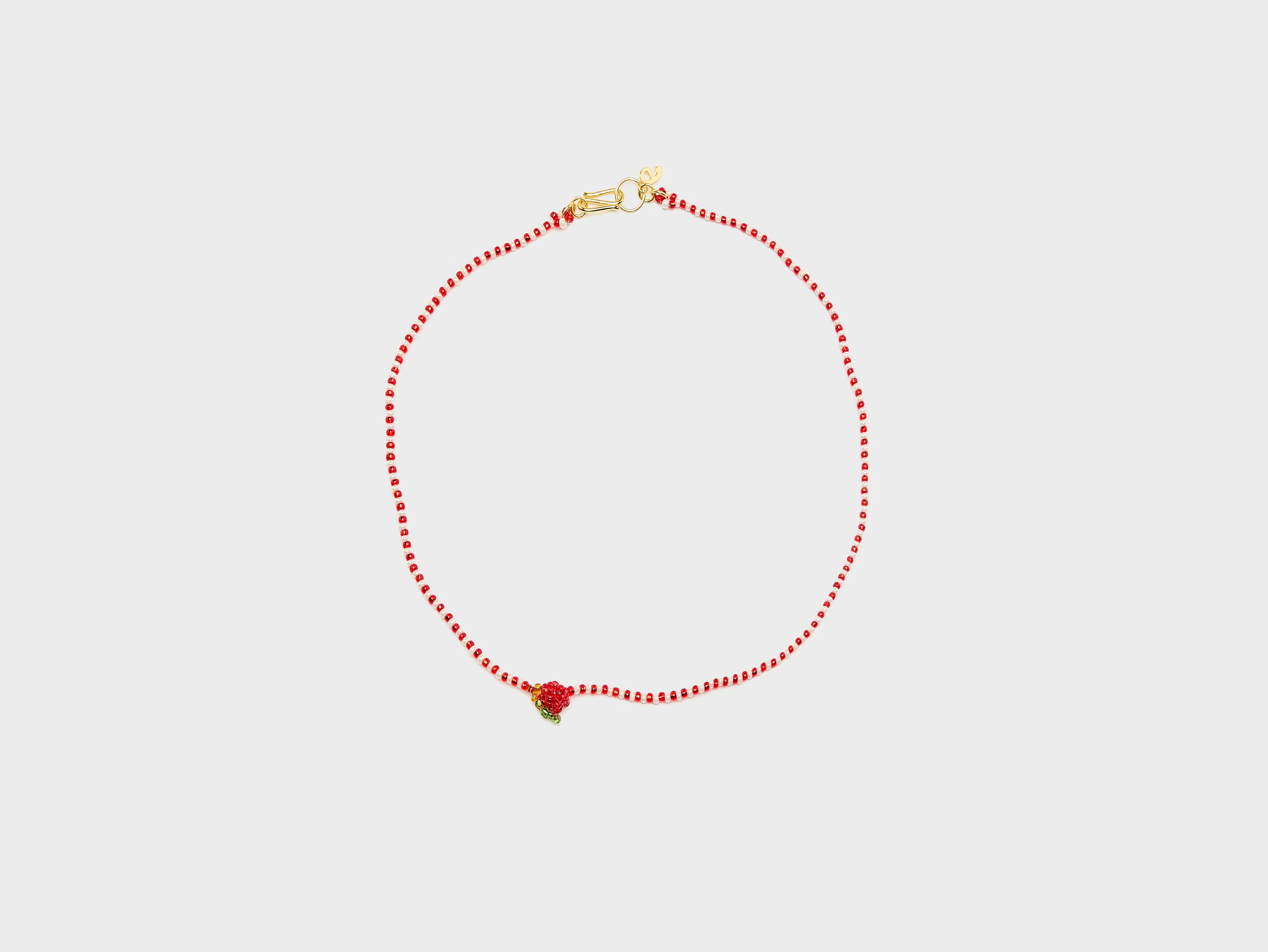 Collier Mini Pomme Rayée (261 / W / RED)