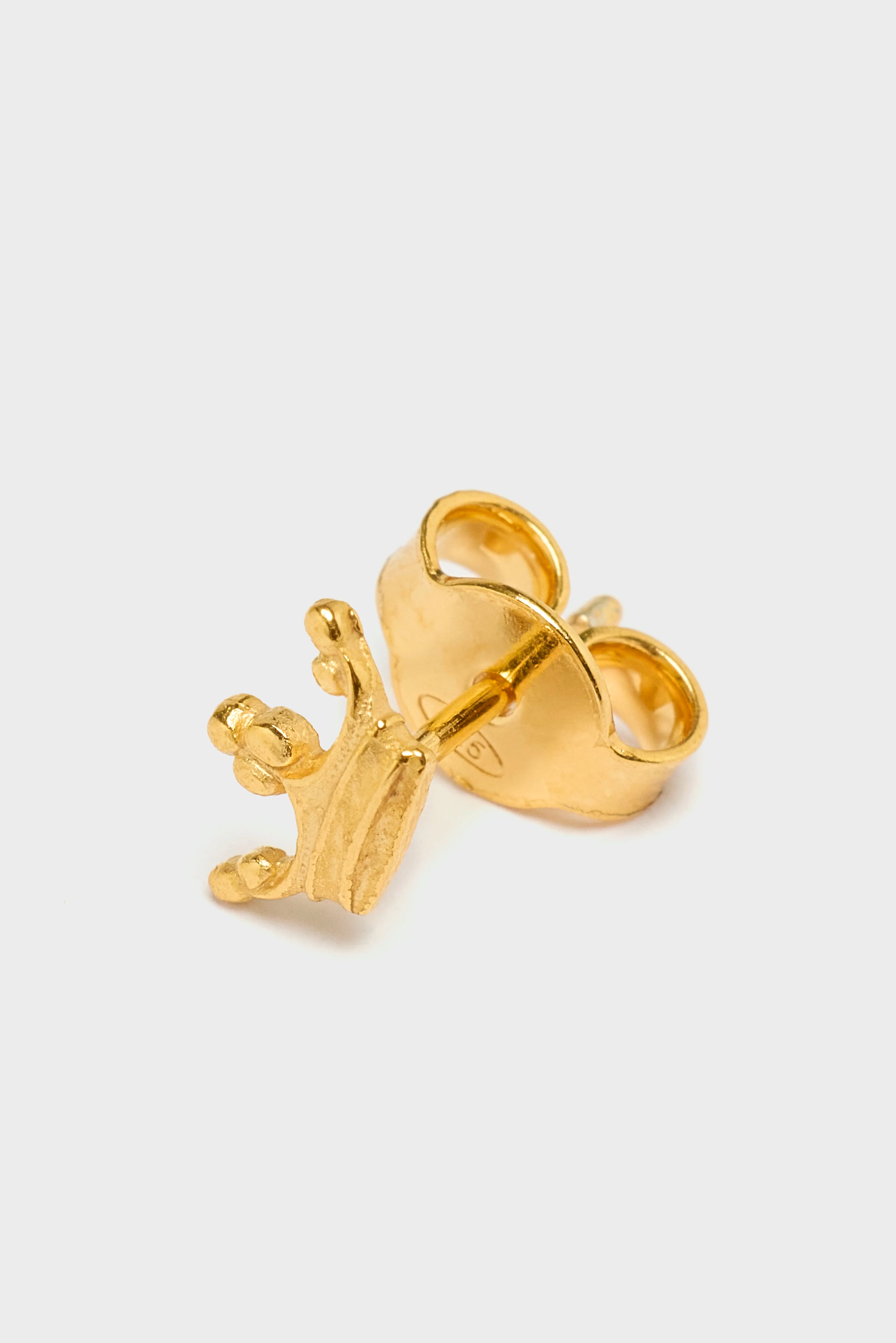 Crown Stud Earring (252 / W / GOLD)