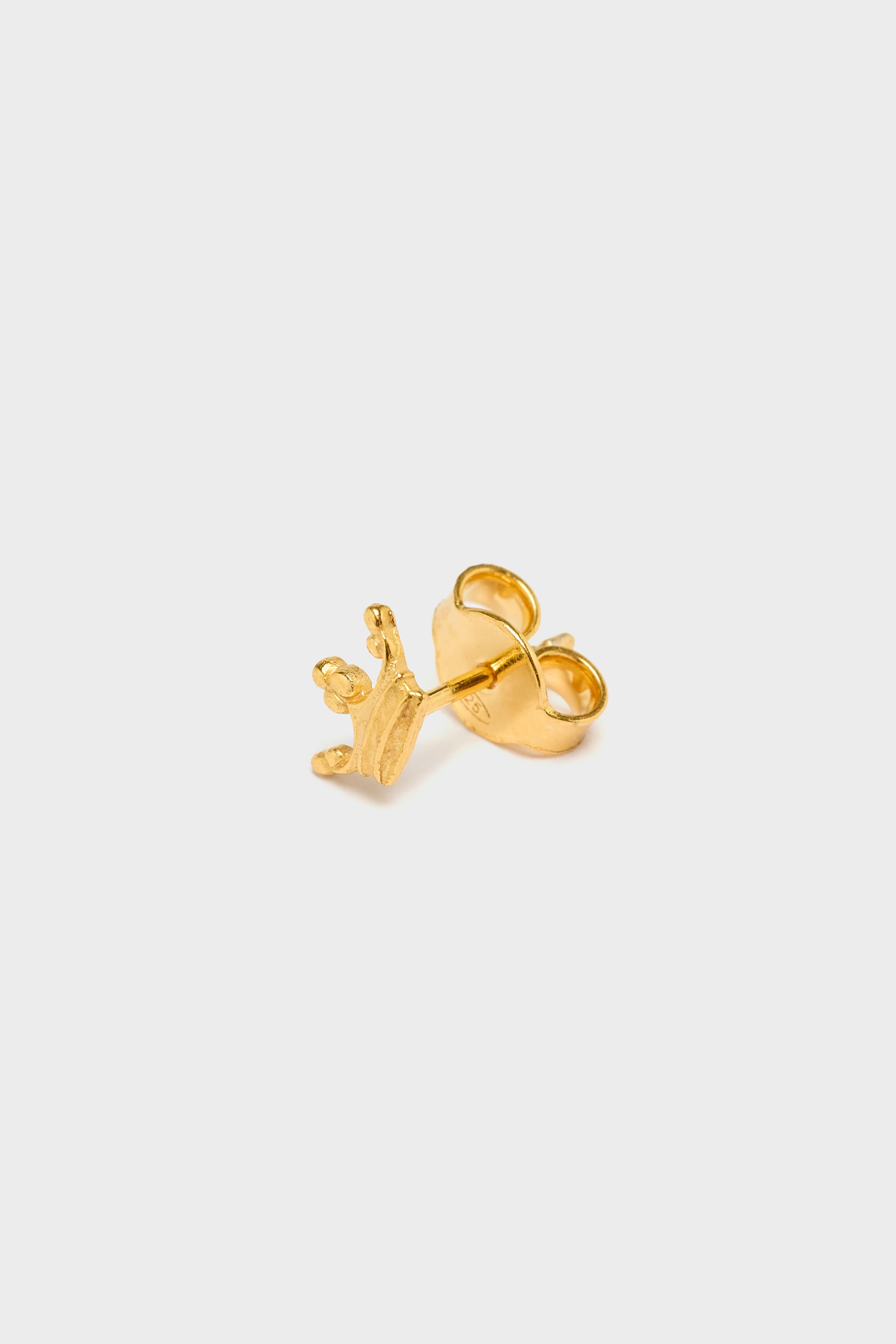 Crown Stud Earring (252 / W / GOLD)