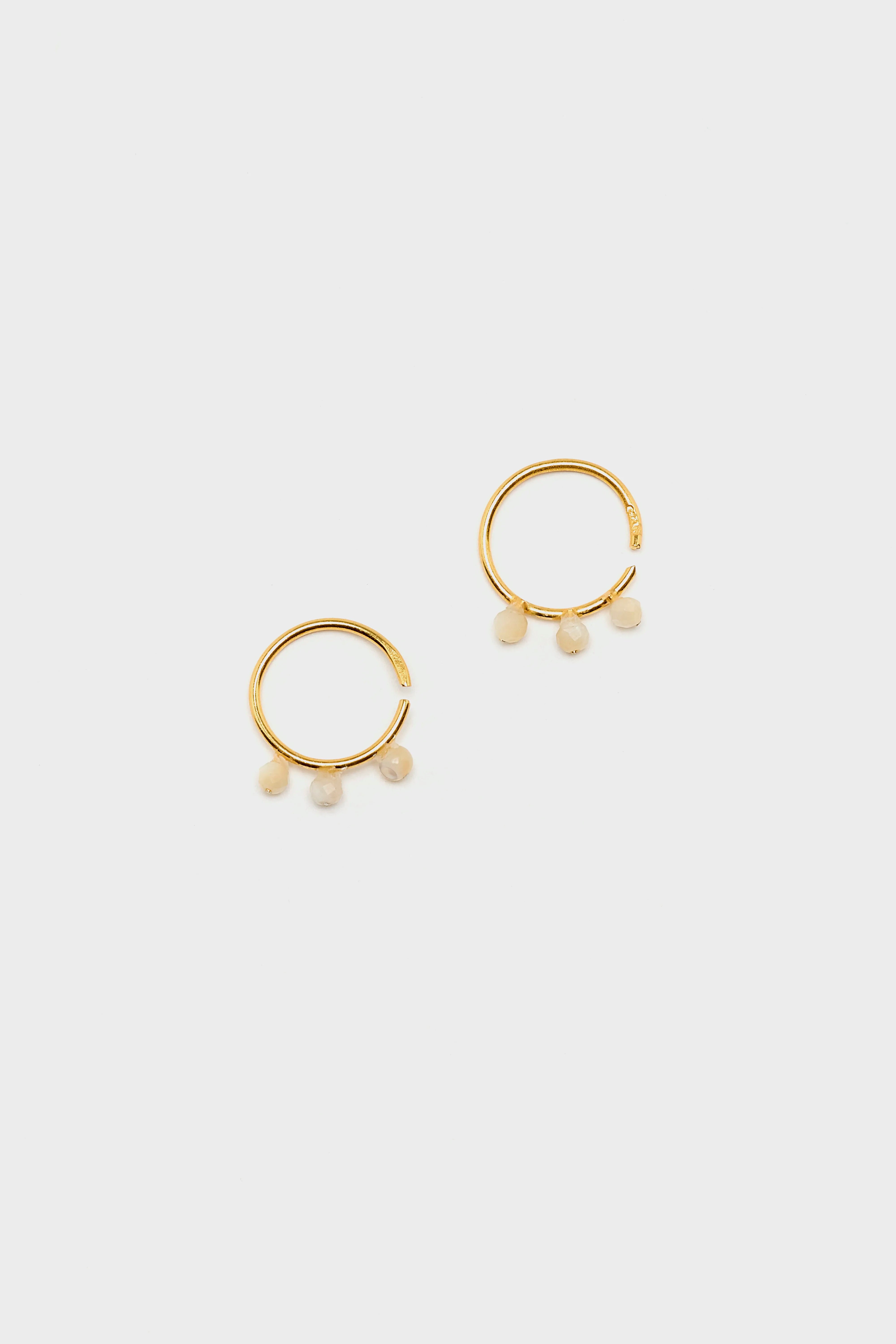 Boucles d'oreilles Little Pearl Hoop (261 / W / GOLD)