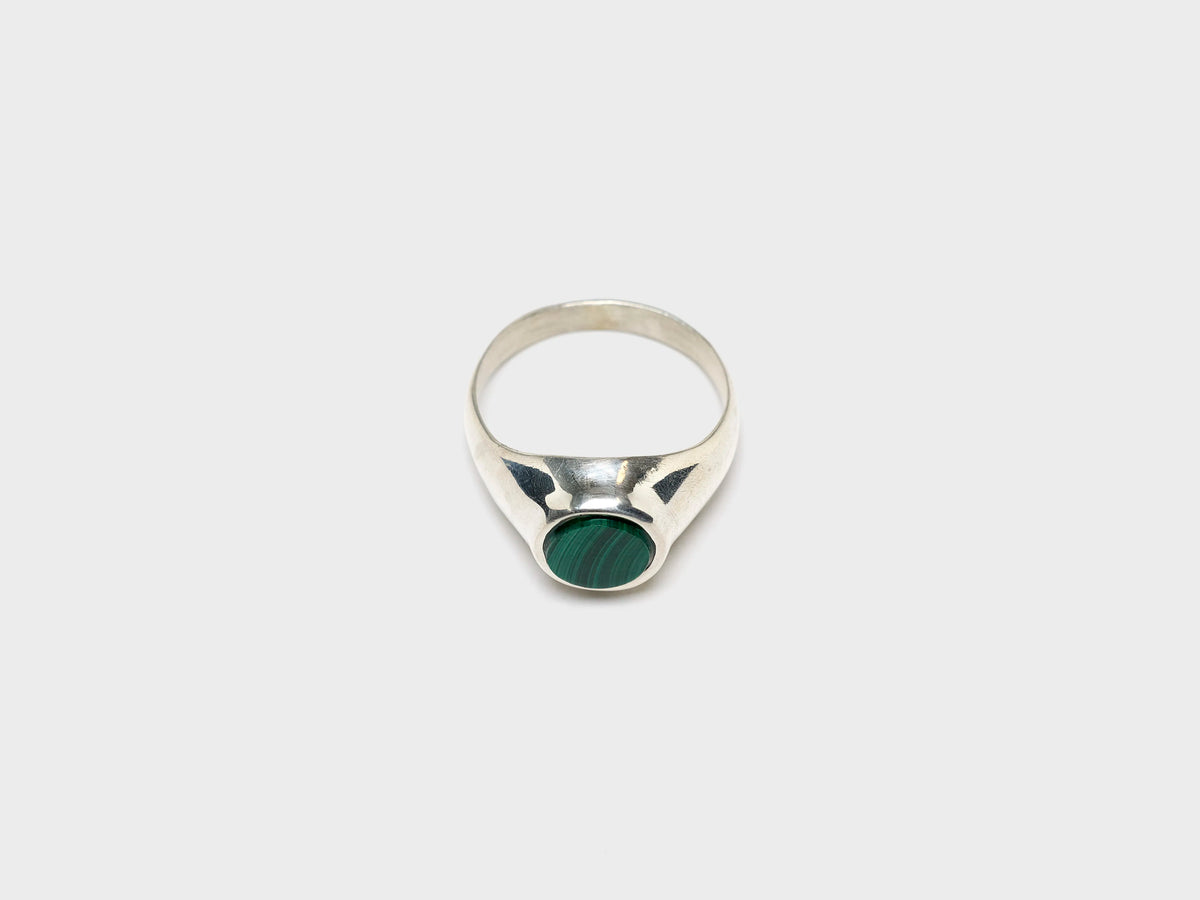 Cesare Signet Ring (262 / U / MALACHITE)