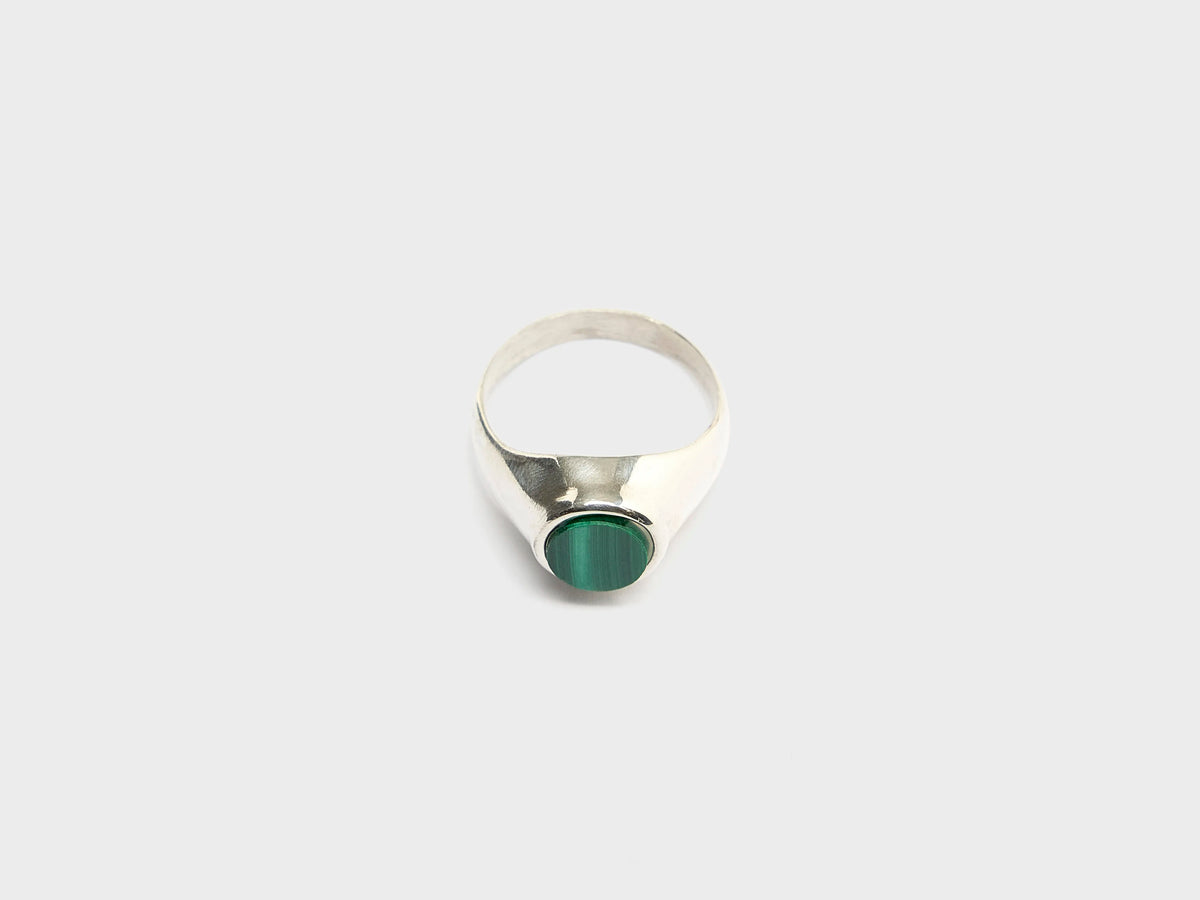 Cesare Signet Ring (262 / U / MALACHITE)