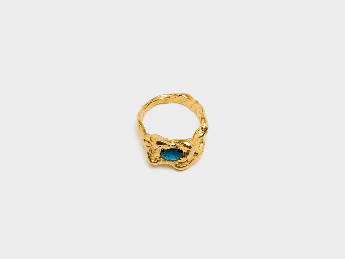 Ola Blue Topaas Ring (262 / W / GOLD)