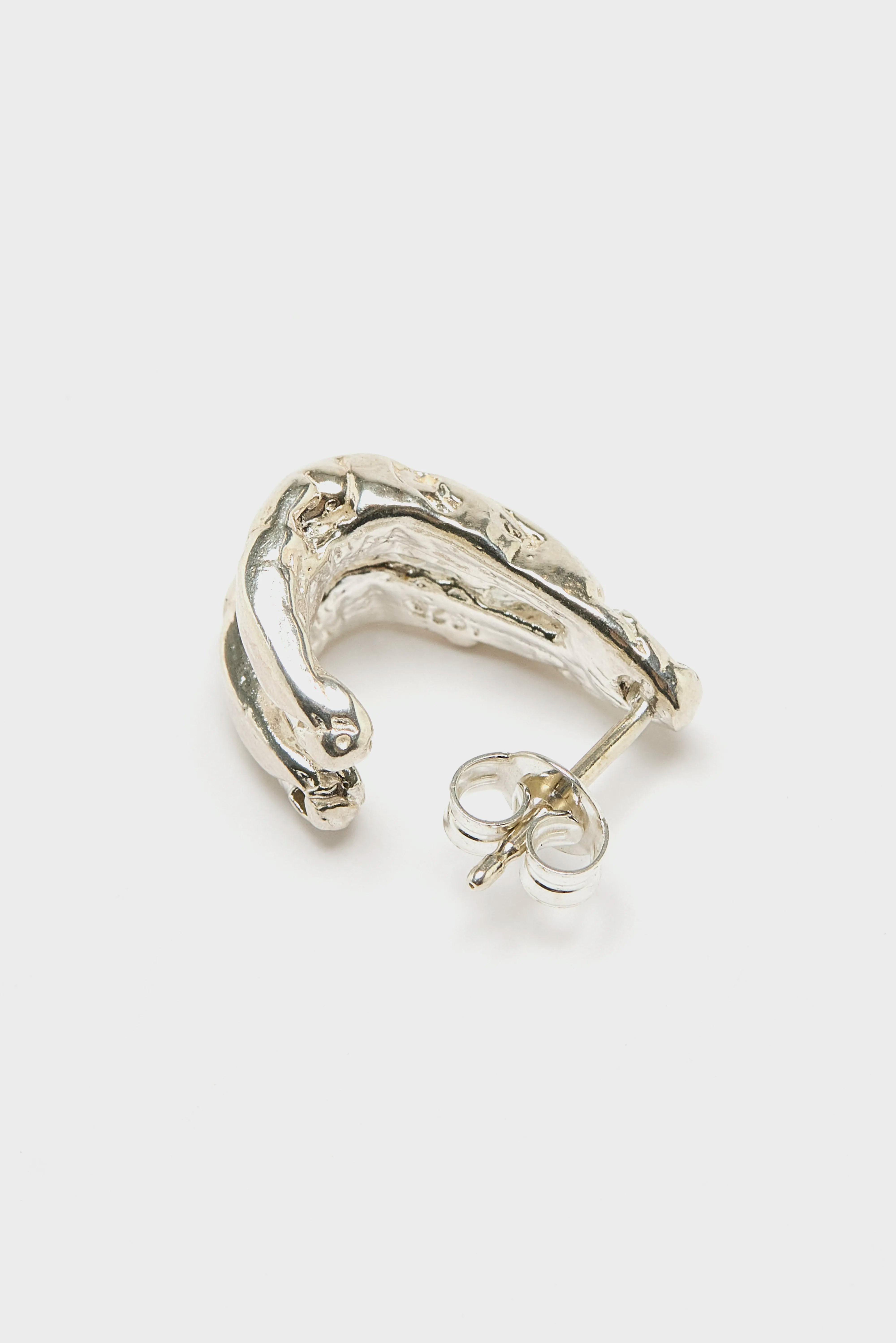 Roca Hoop Stud Earring (261 / W / SILVER)