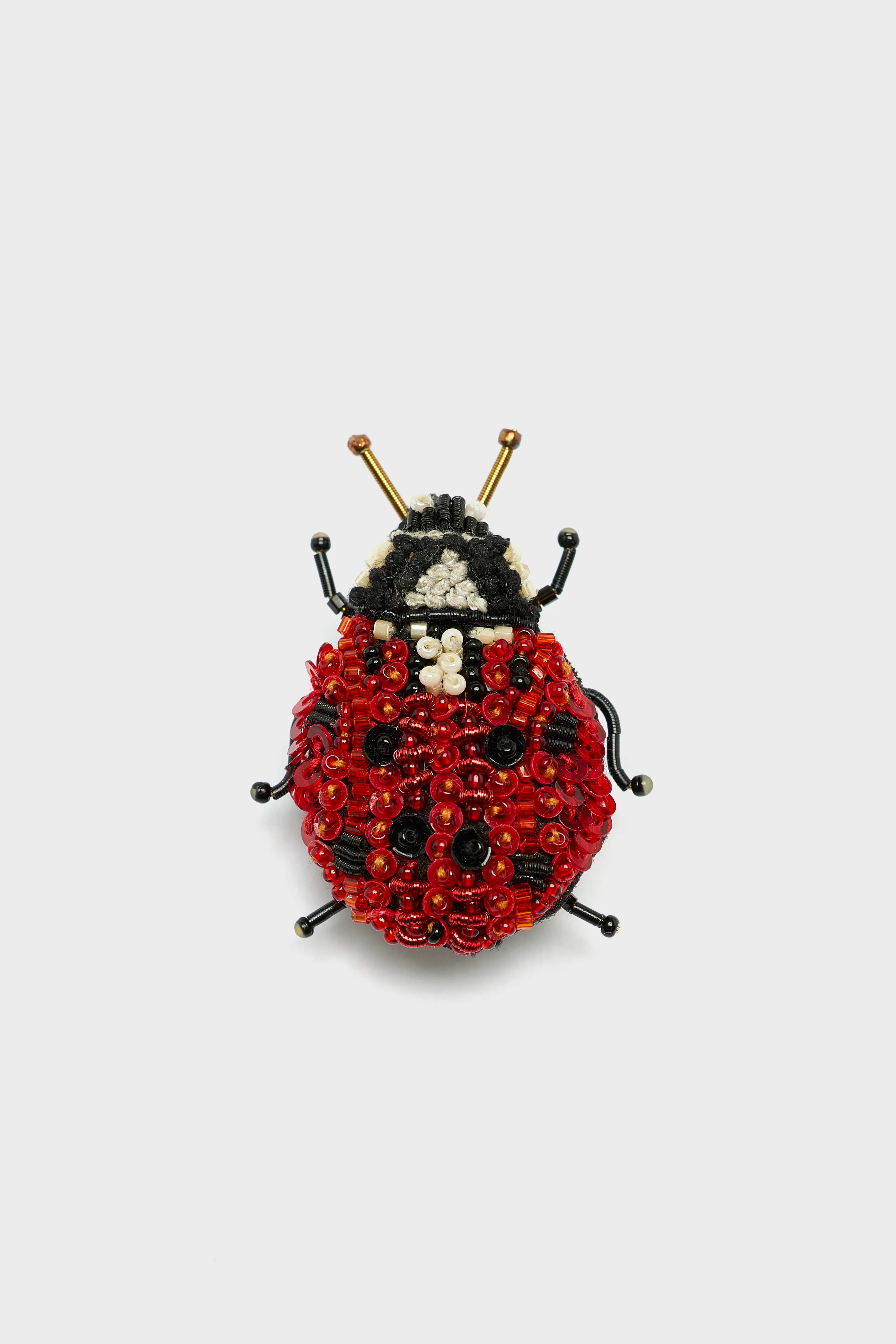 Lady Bug Beetle Brooch (251 / W / RED)