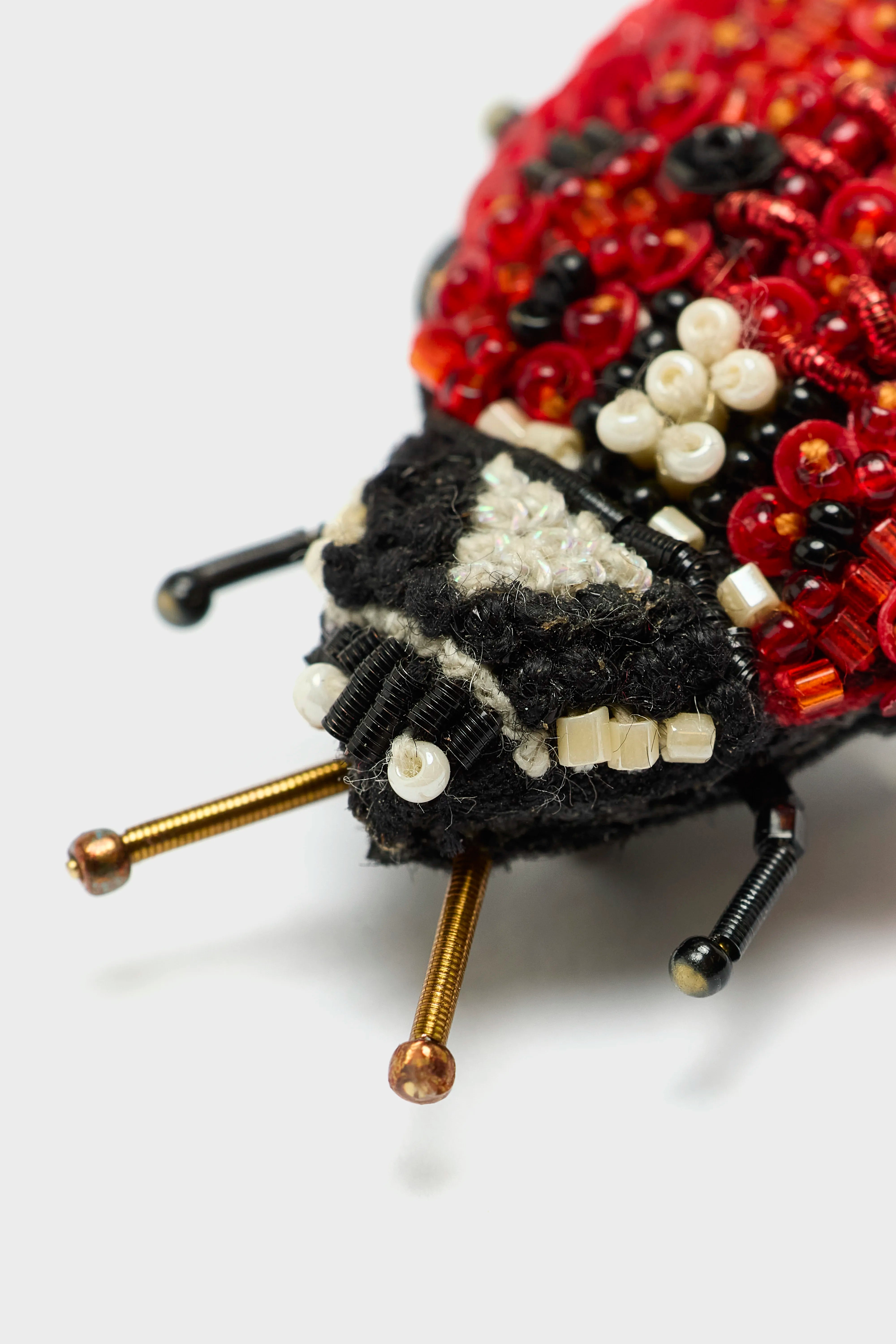 Lady Bug Beetle Brooch (251 / W / RED)