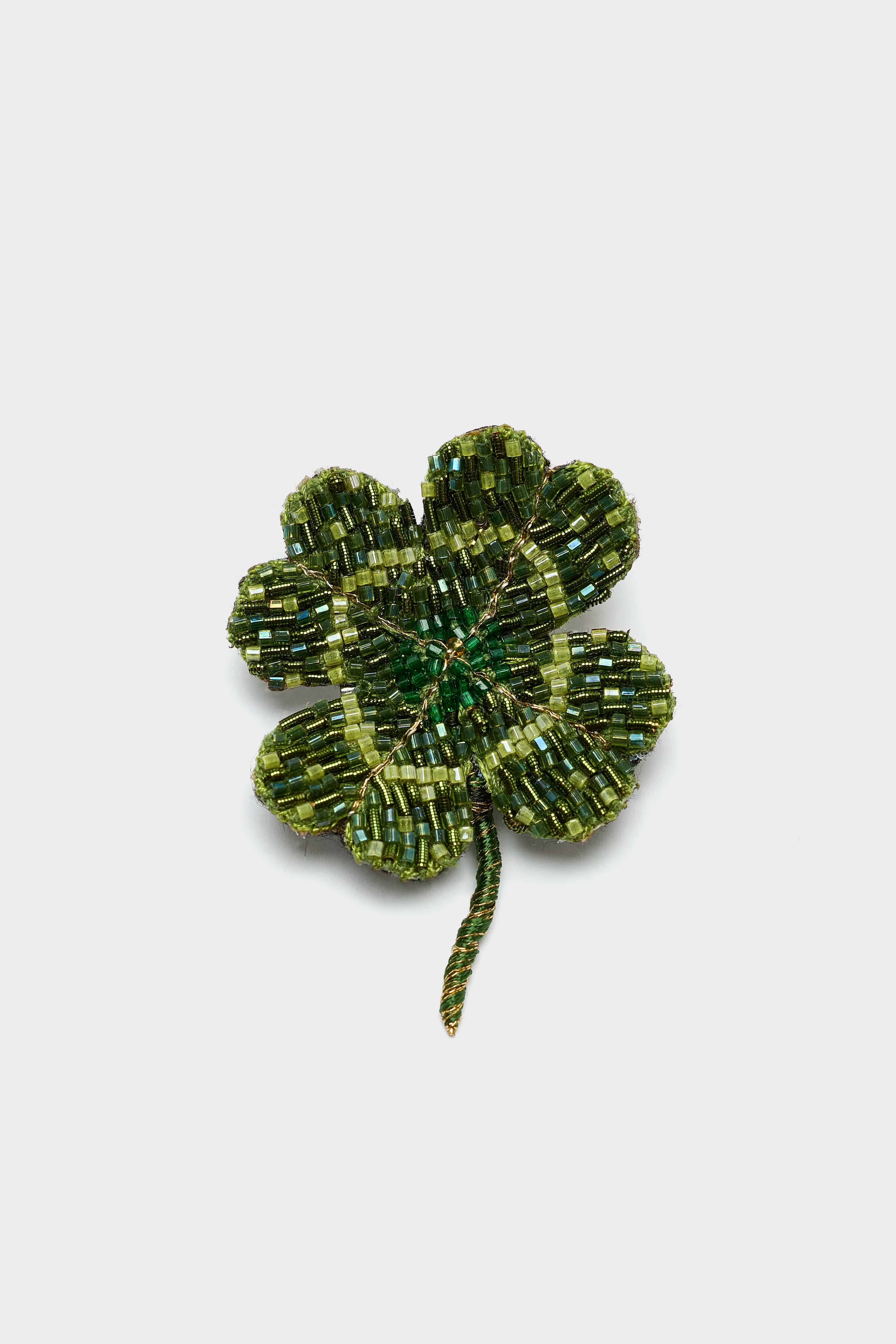 Vintage Clover Brooch (251 / W / GREEN)