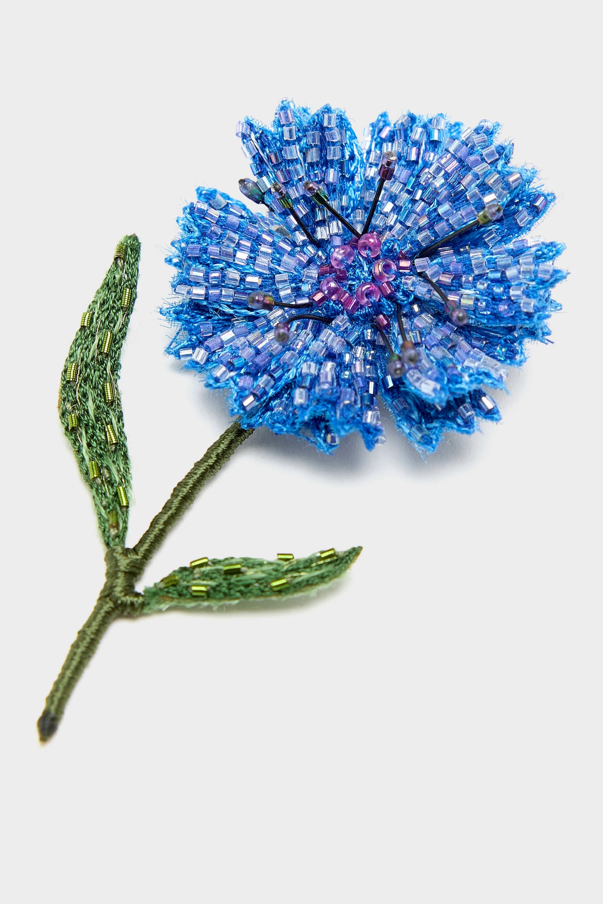 Blue Bottle Flower Brooch Pin (262 / W / LIGHT BLUE)