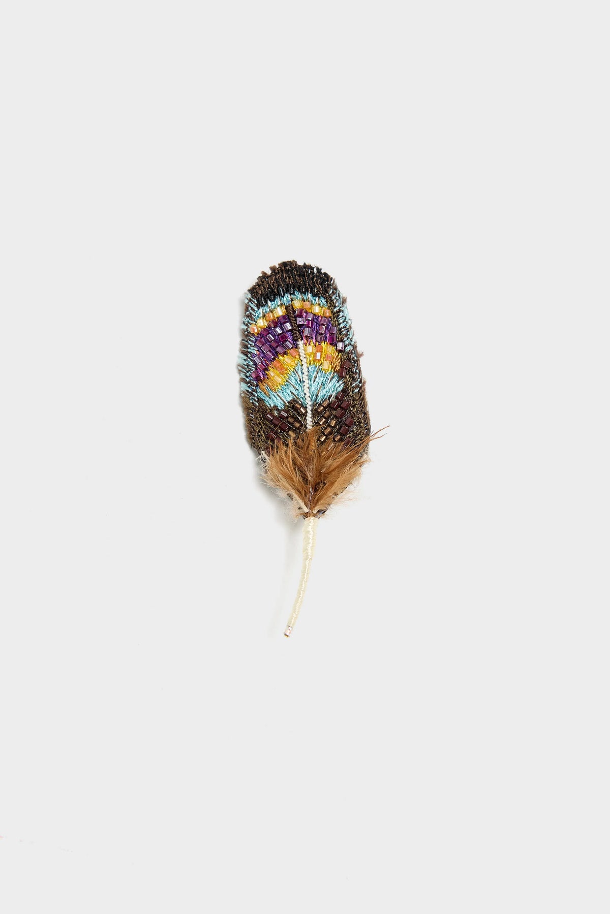 Dove Feather Brooch Pin (262 / W / ORANGE)