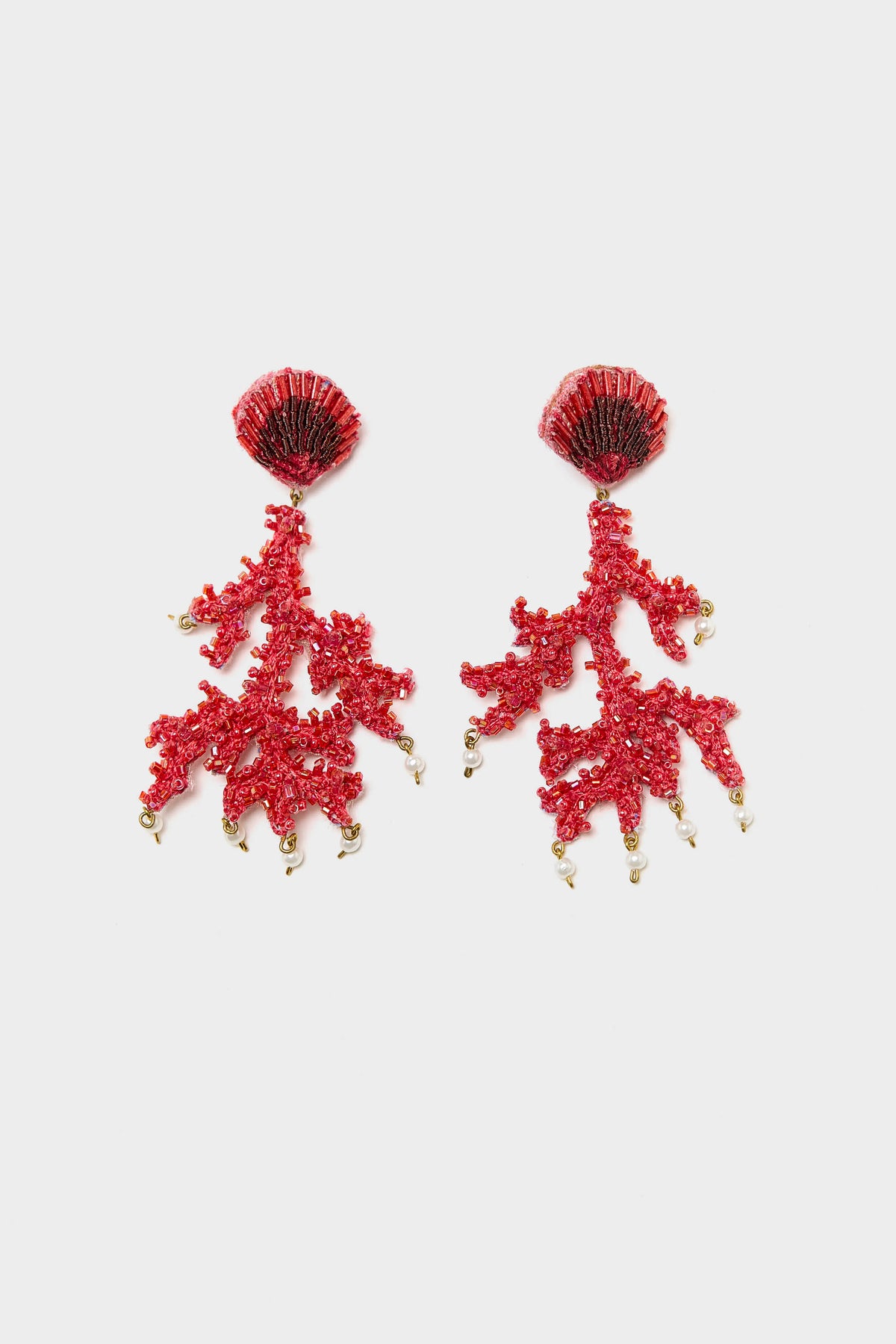 Finger Coral Earrings (262 / W / ORANGE)