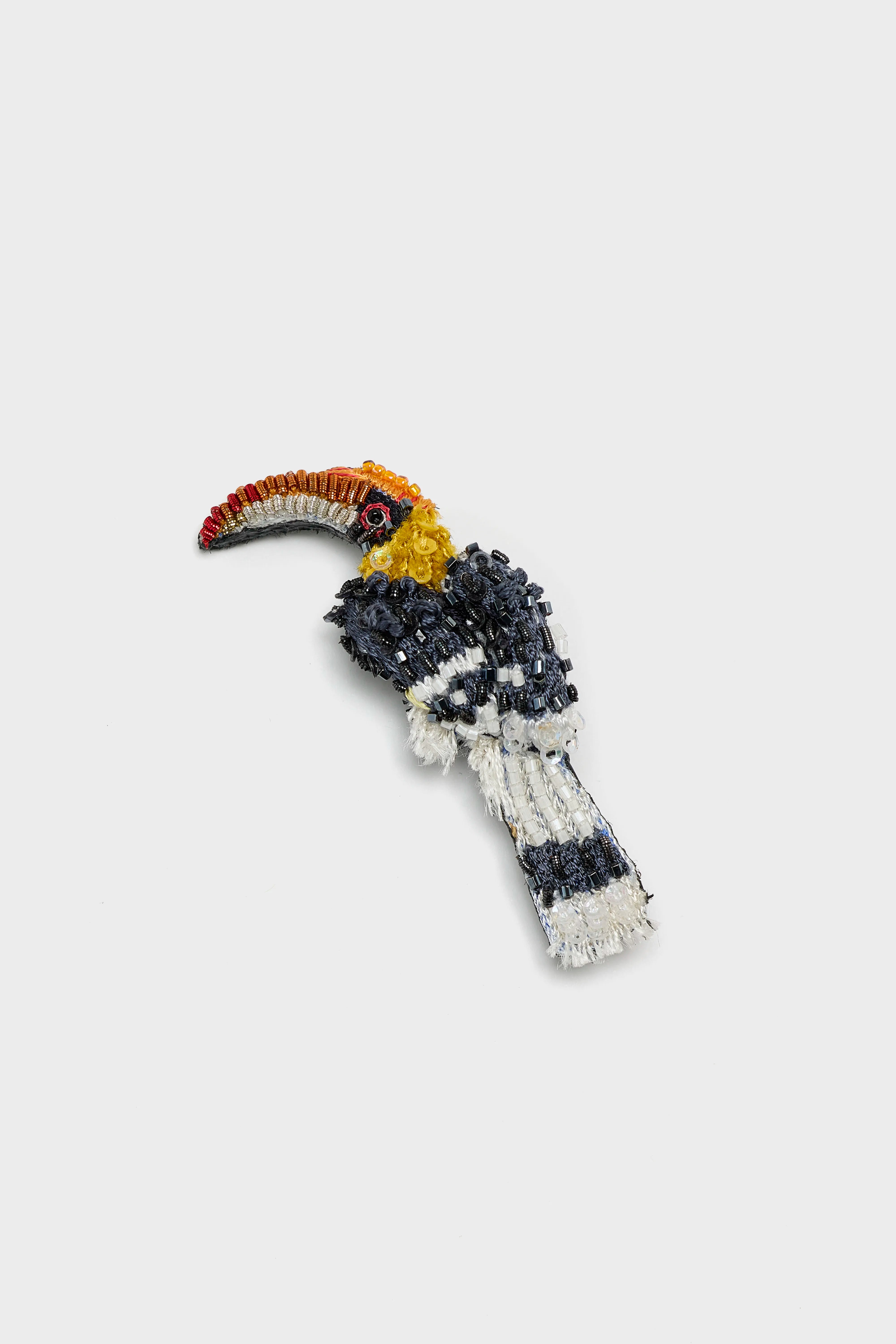 Great Hornbill Brooch Pin (252 / W / MULTICOLOR)