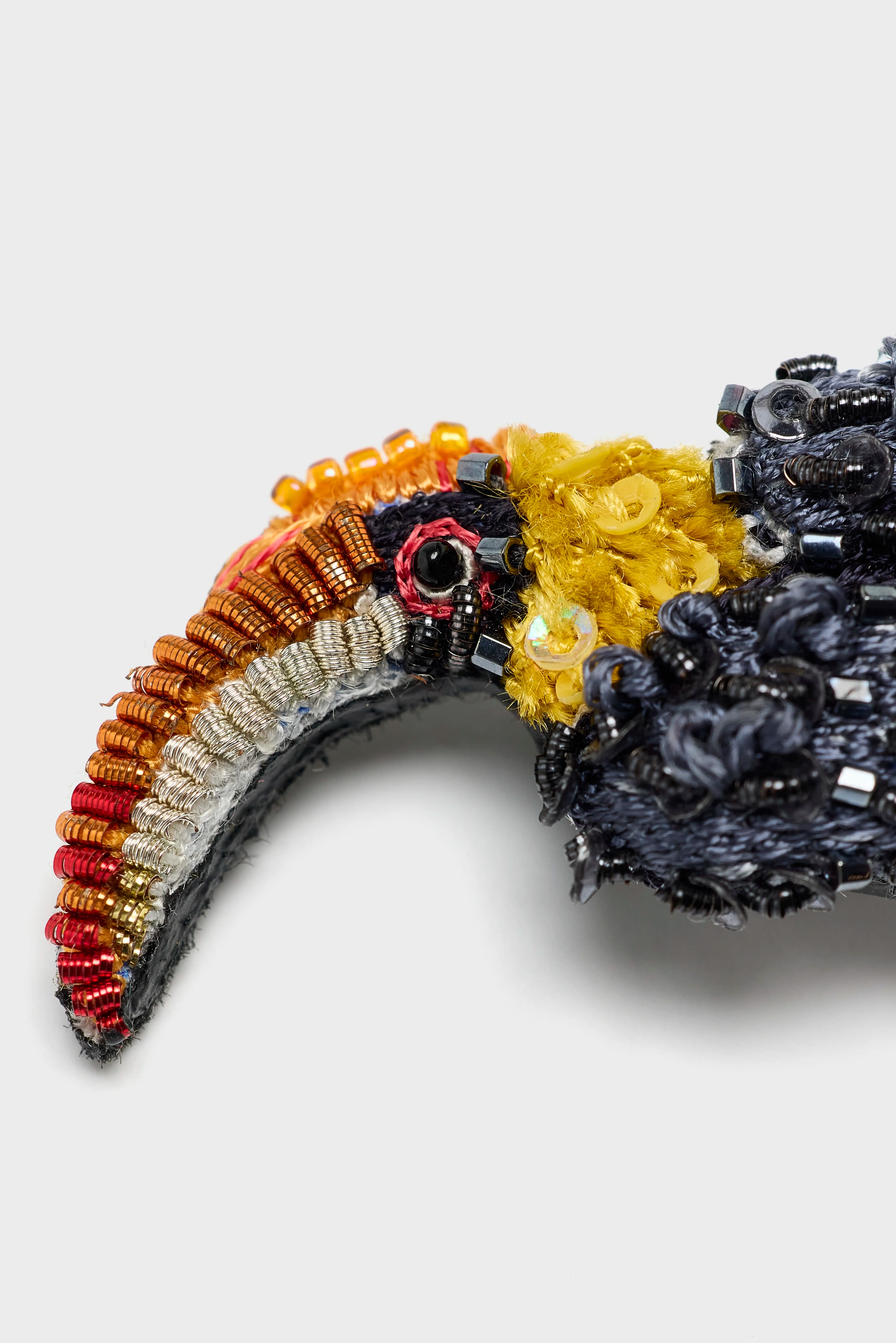 Great Hornbill Brooch Pin (252 / W / MULTICOLOR)