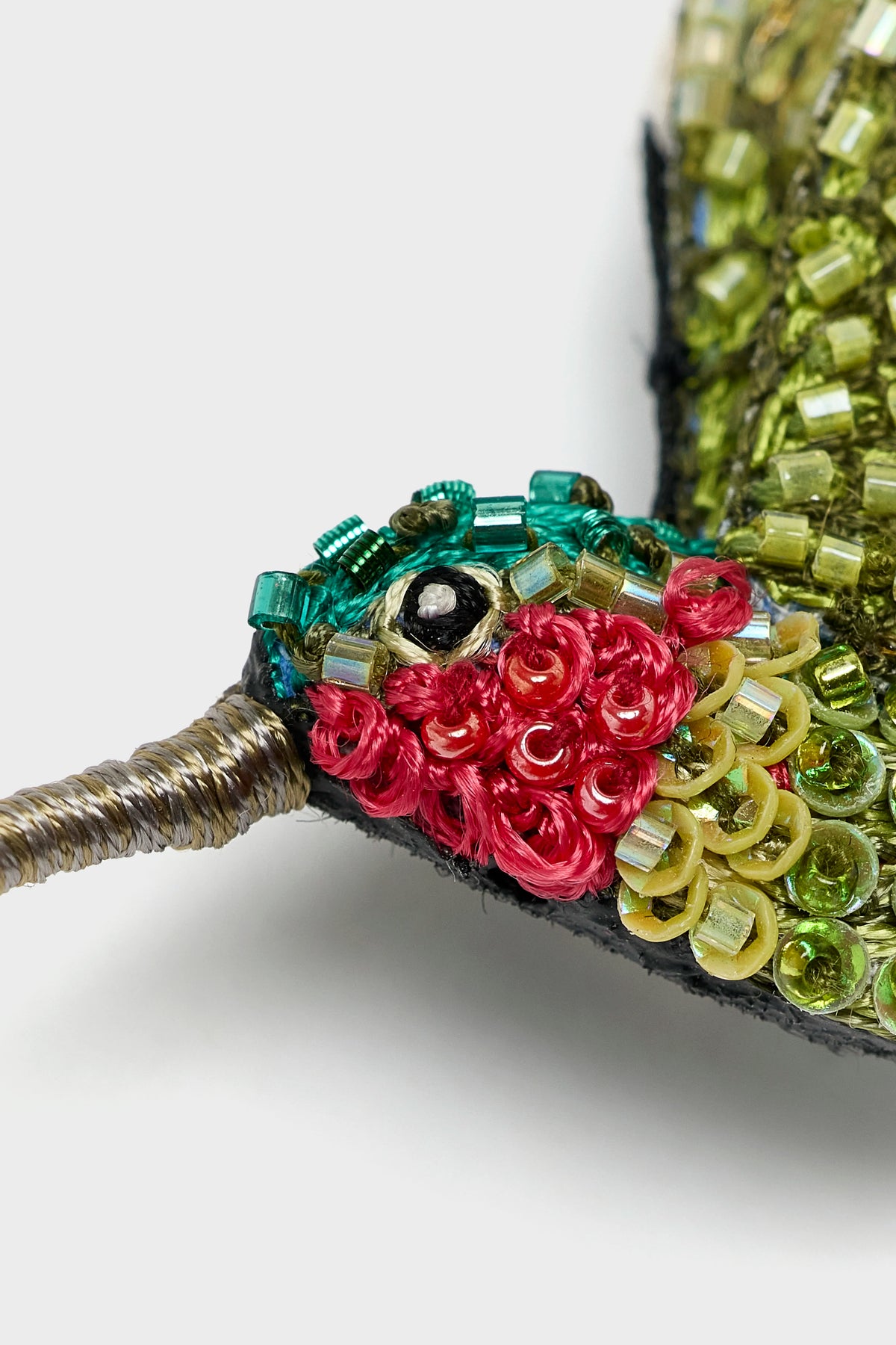 Ruby Throated Hummingbird Brooch Pin (252 / W / GREEN)