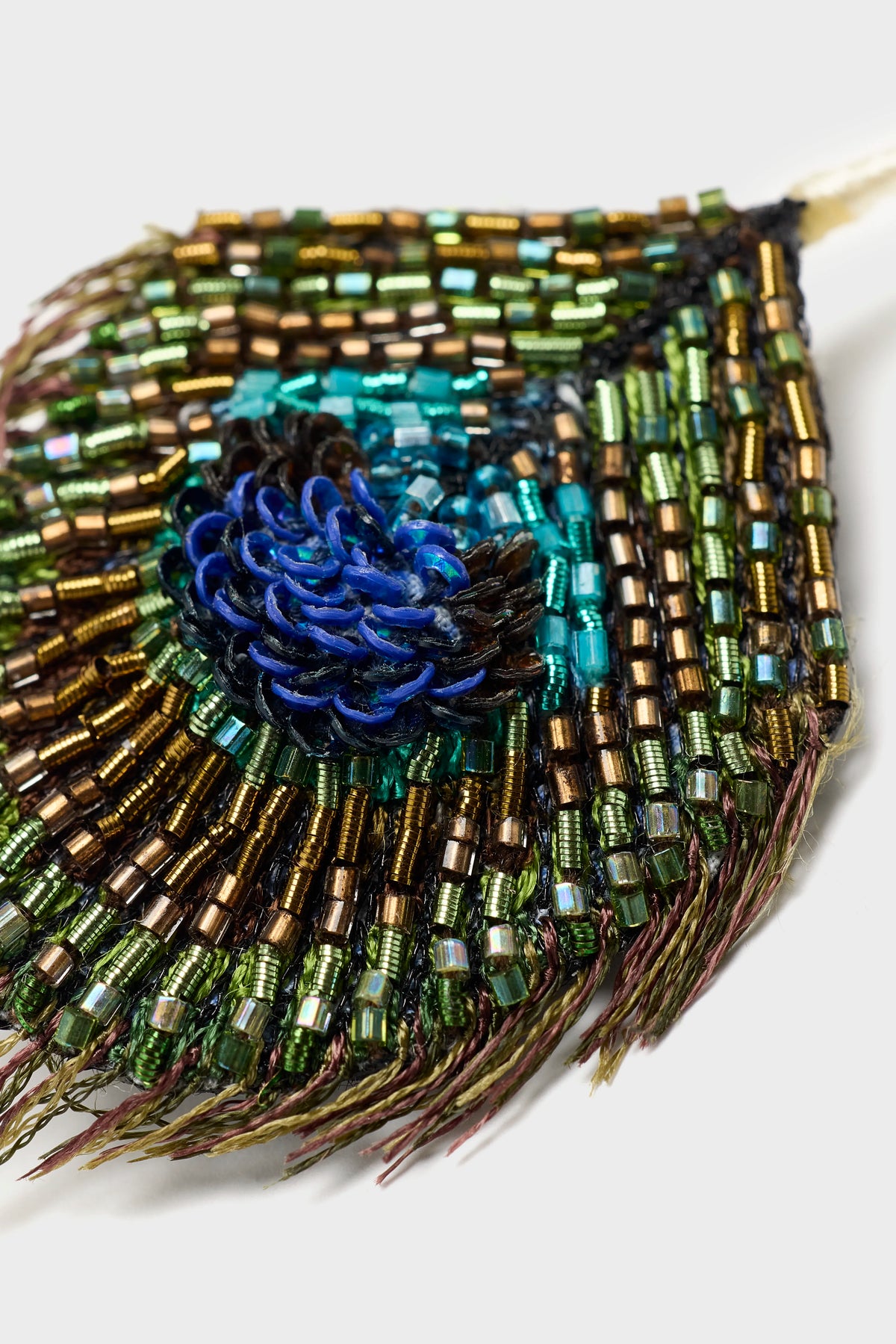 Luminous Peacock Feather Brooch Pin (252 / W / GREEN)