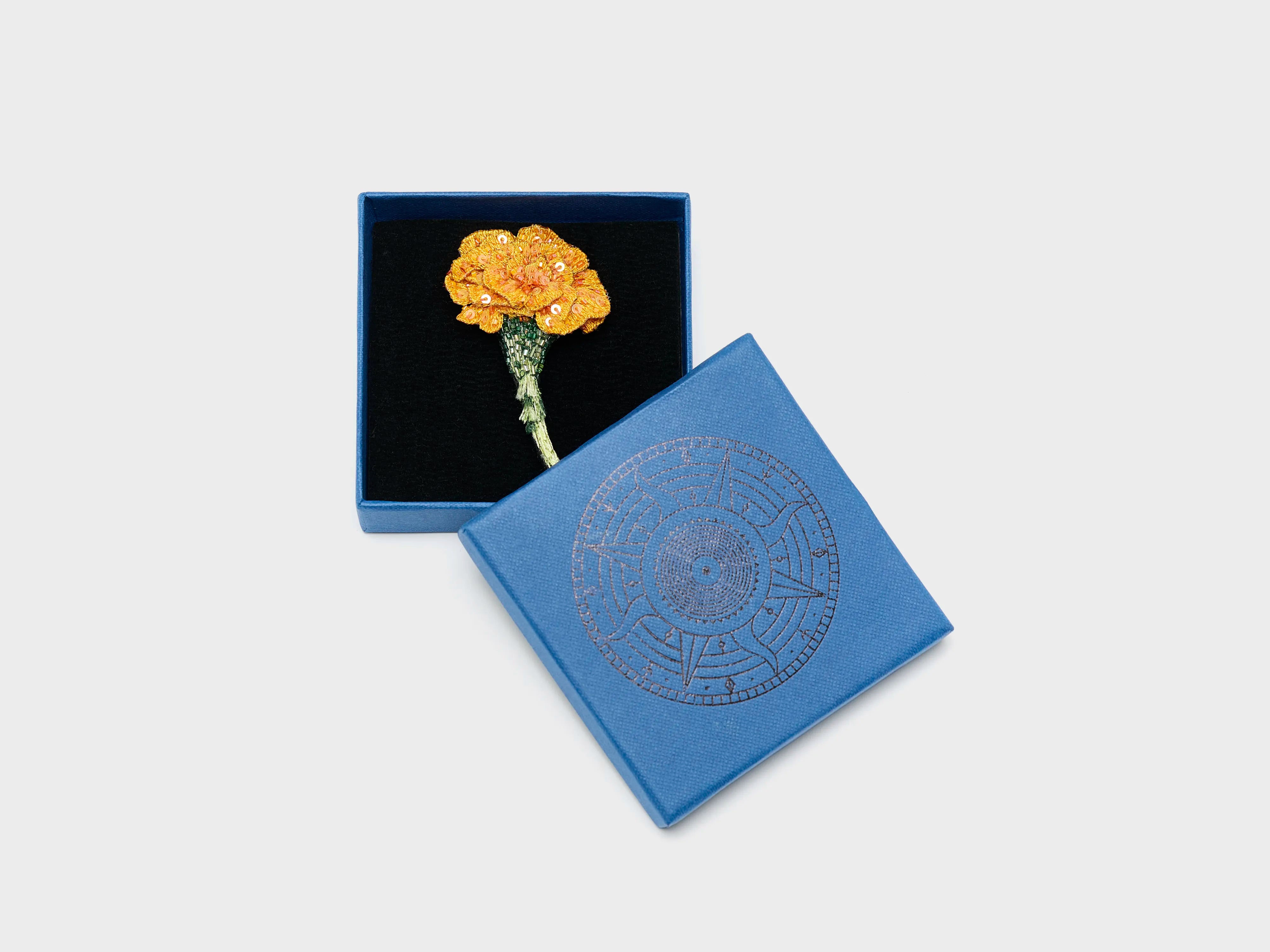 Vintage Marigold Brooch Pin (252 / W / YELLOW)