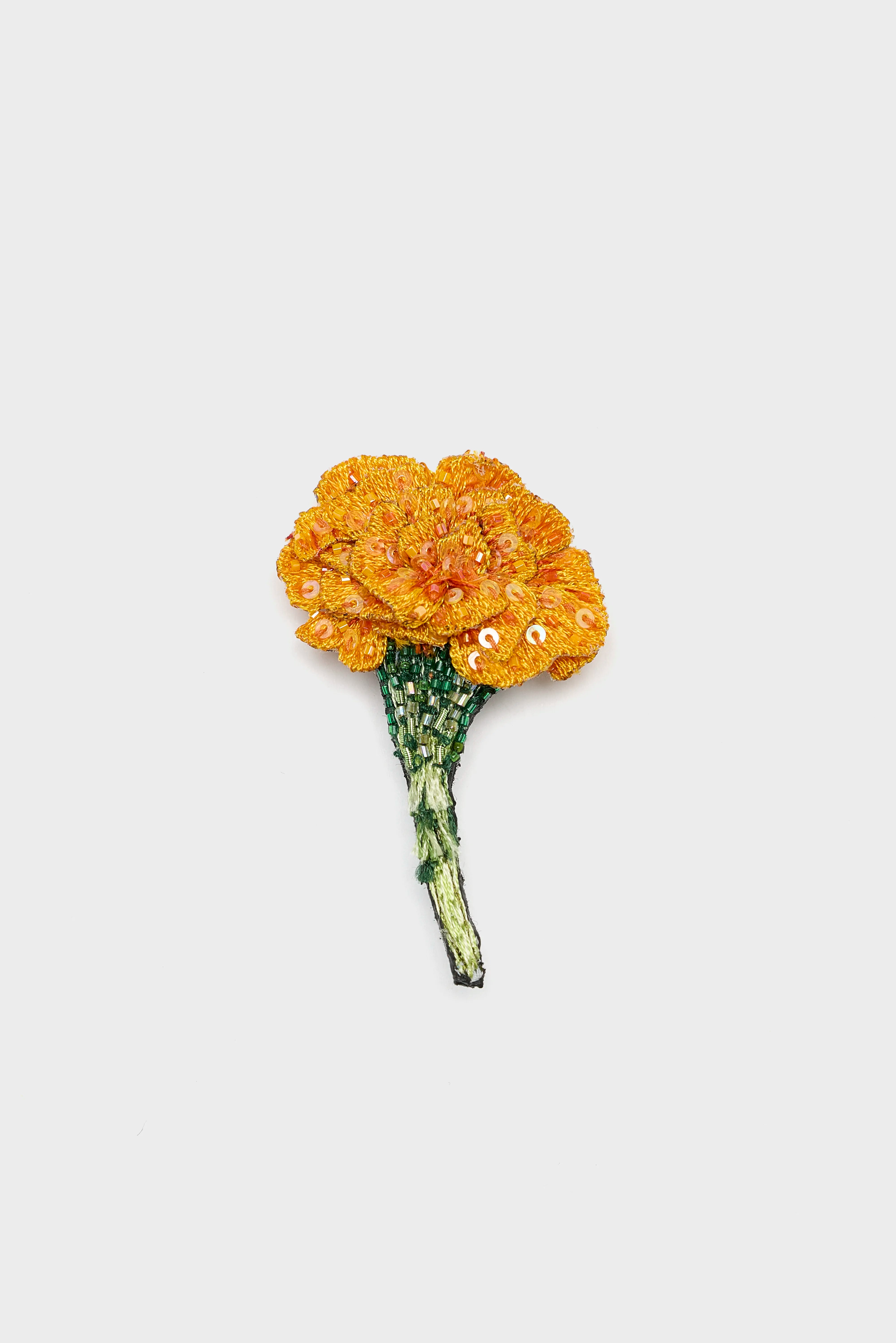 Vintage Marigold Brooch Pin (252 / W / YELLOW)