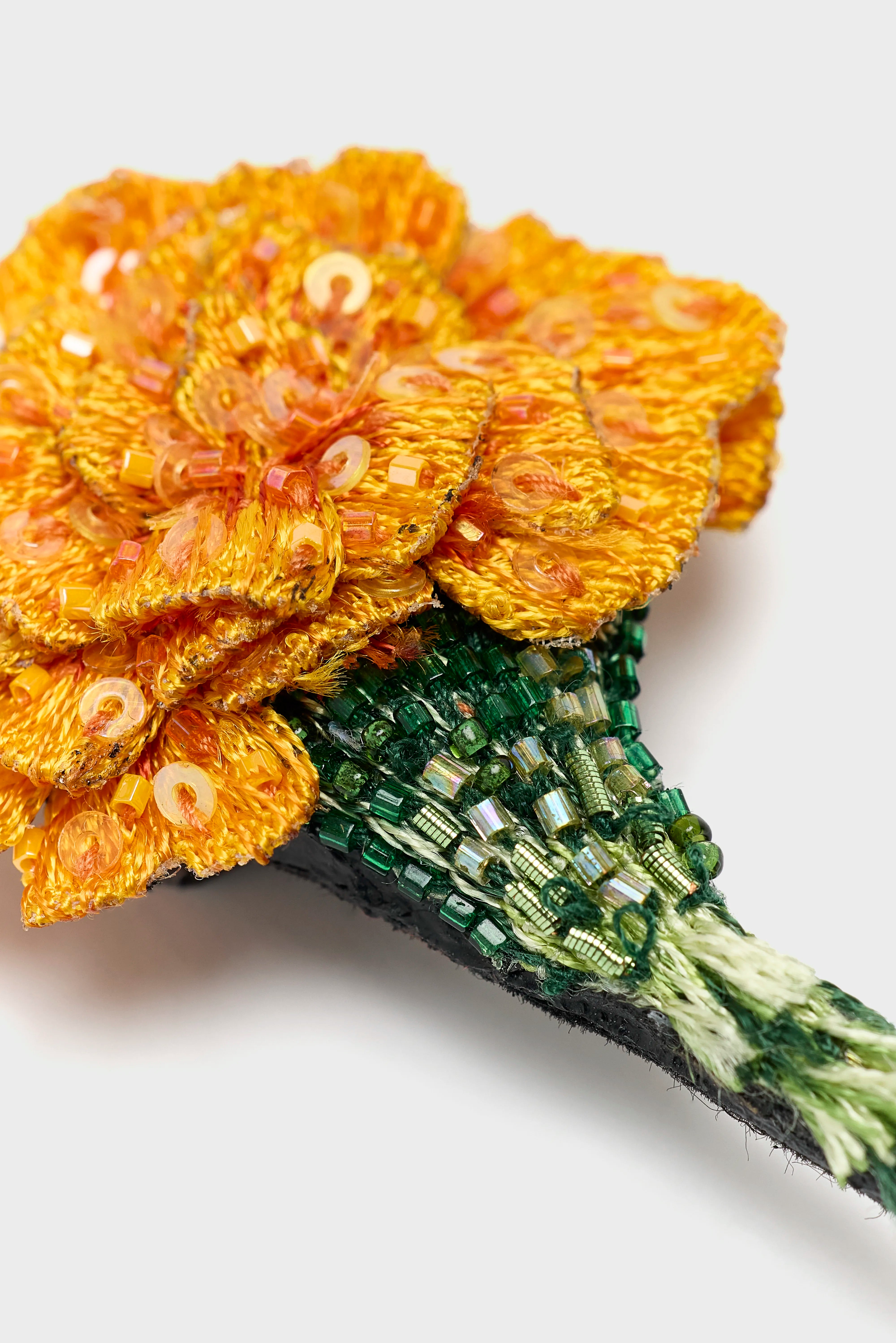 Vintage Marigold Brooch Pin (252 / W / YELLOW)