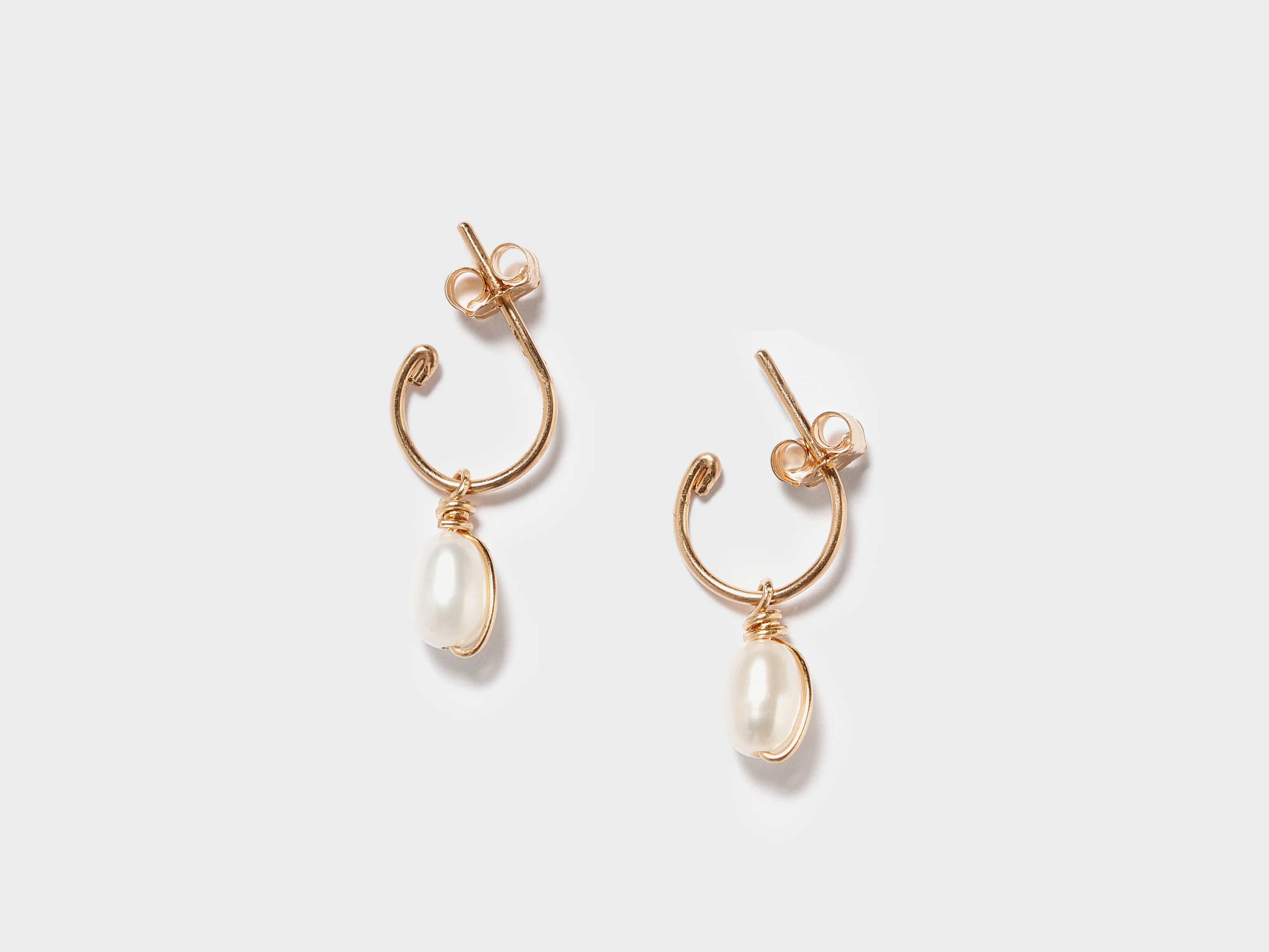 Stella Mini Hoop Earrings (241 / W / GOLD)