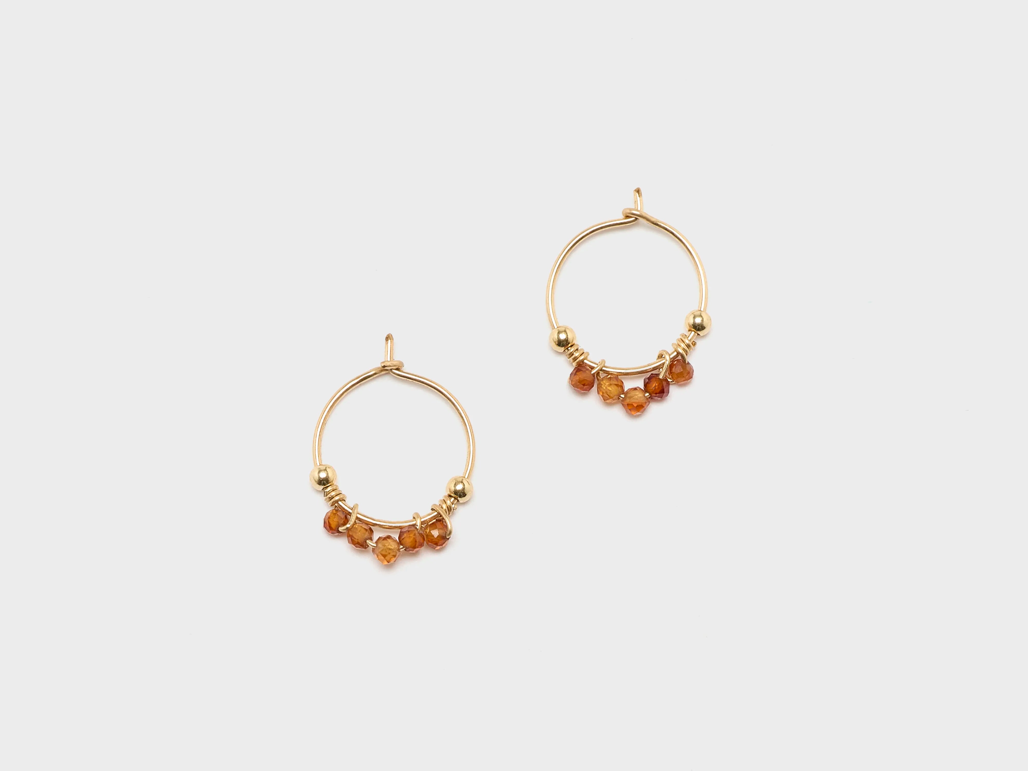 Priya Orange Hoop Earrings (252 / W / ORANGE)