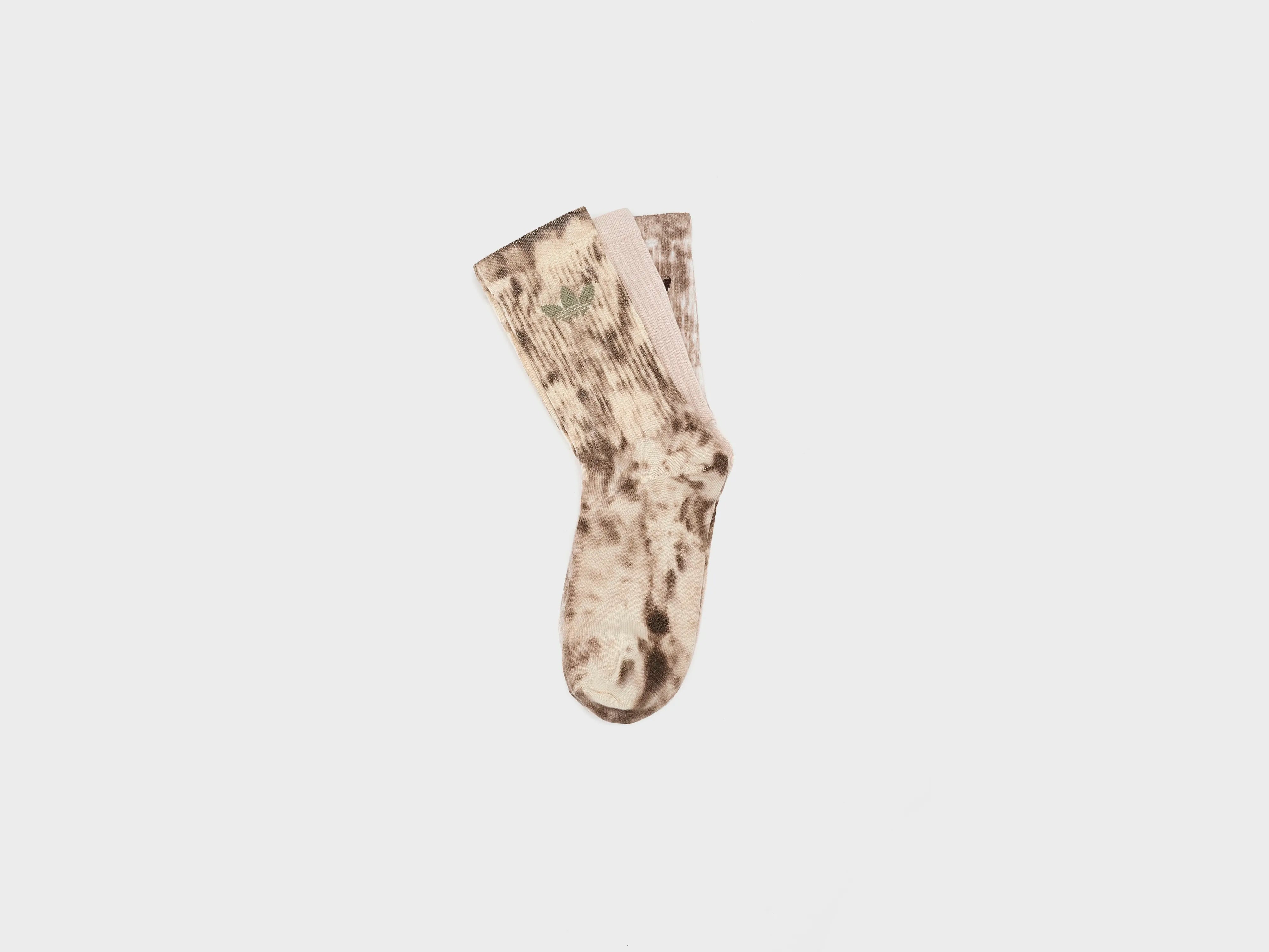 Tie Dye Crew Socks for Women  (252 / W / BROWN)
