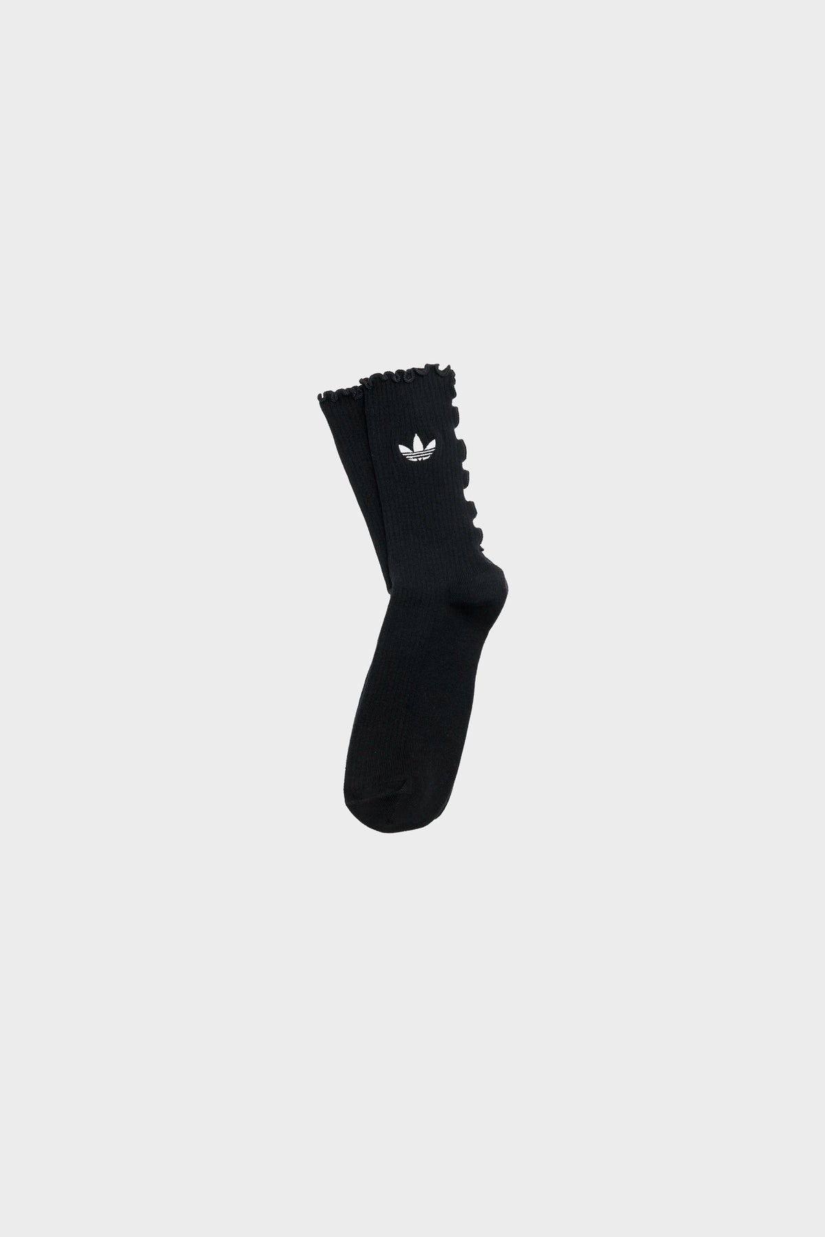 Crew sokken met ruches voor dames (262 / W / BLACK)