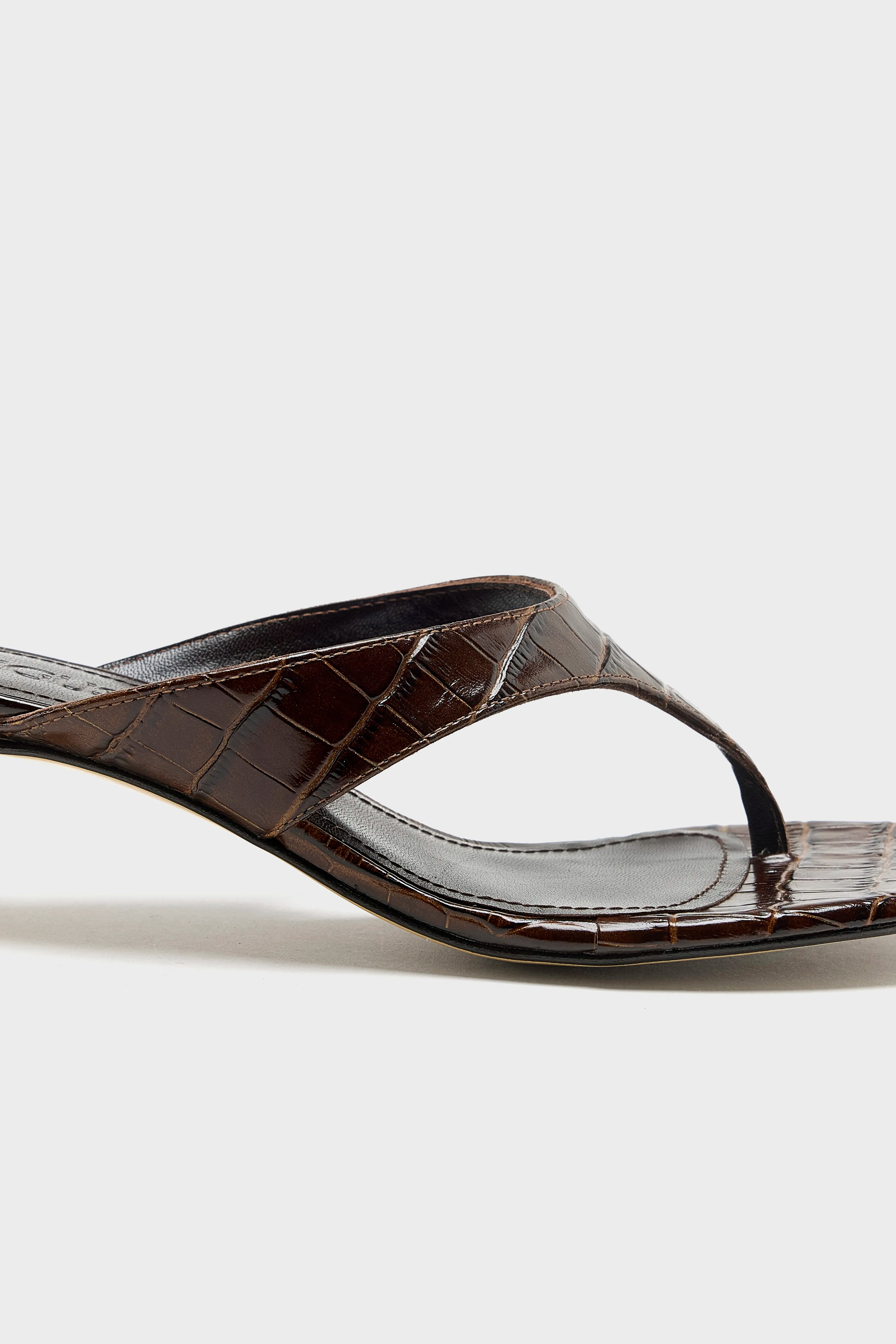 Farah Croco Sandals  (261 / W / CHOCOLATE)