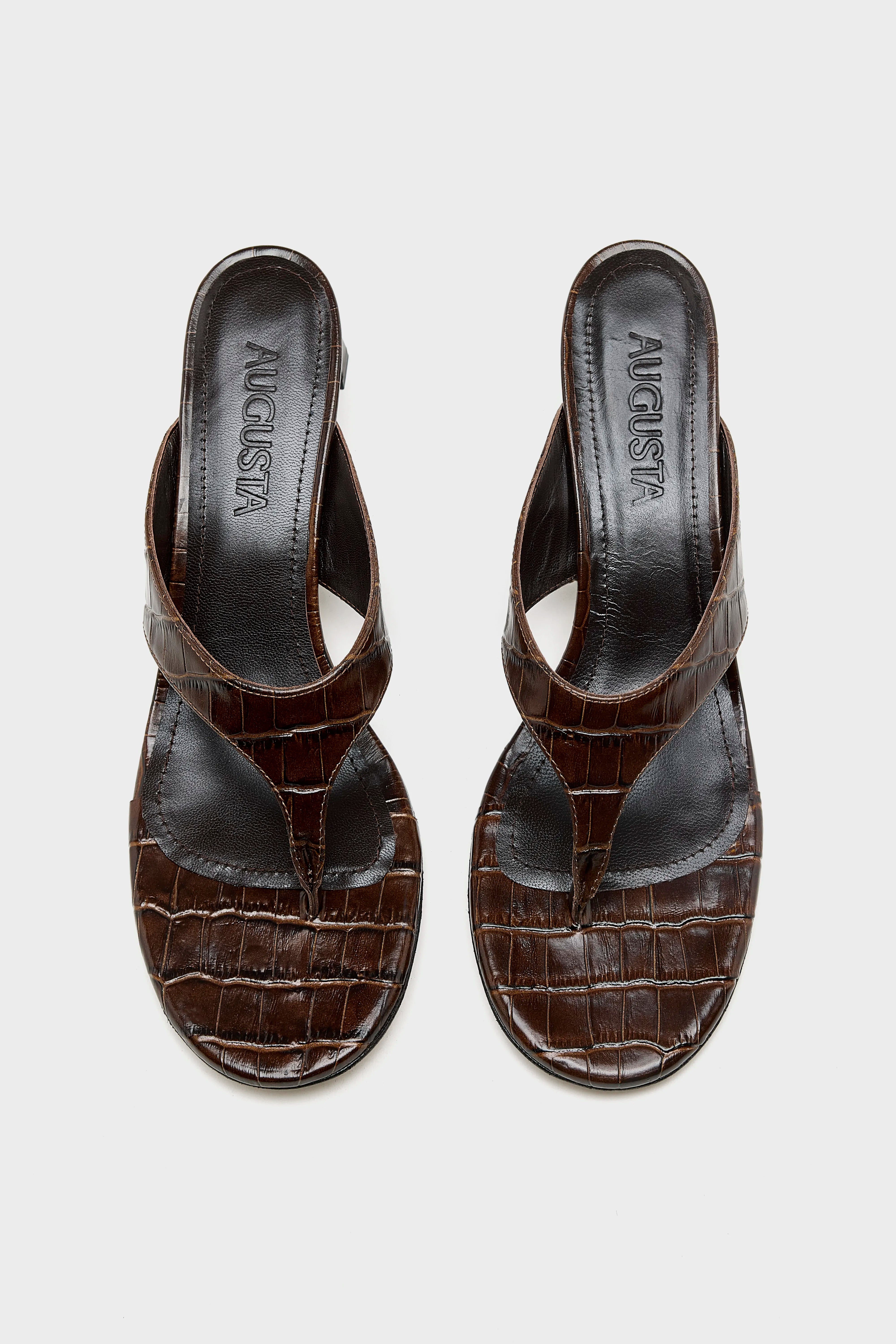 Farah Croco Sandals  (261 / W / CHOCOLATE)