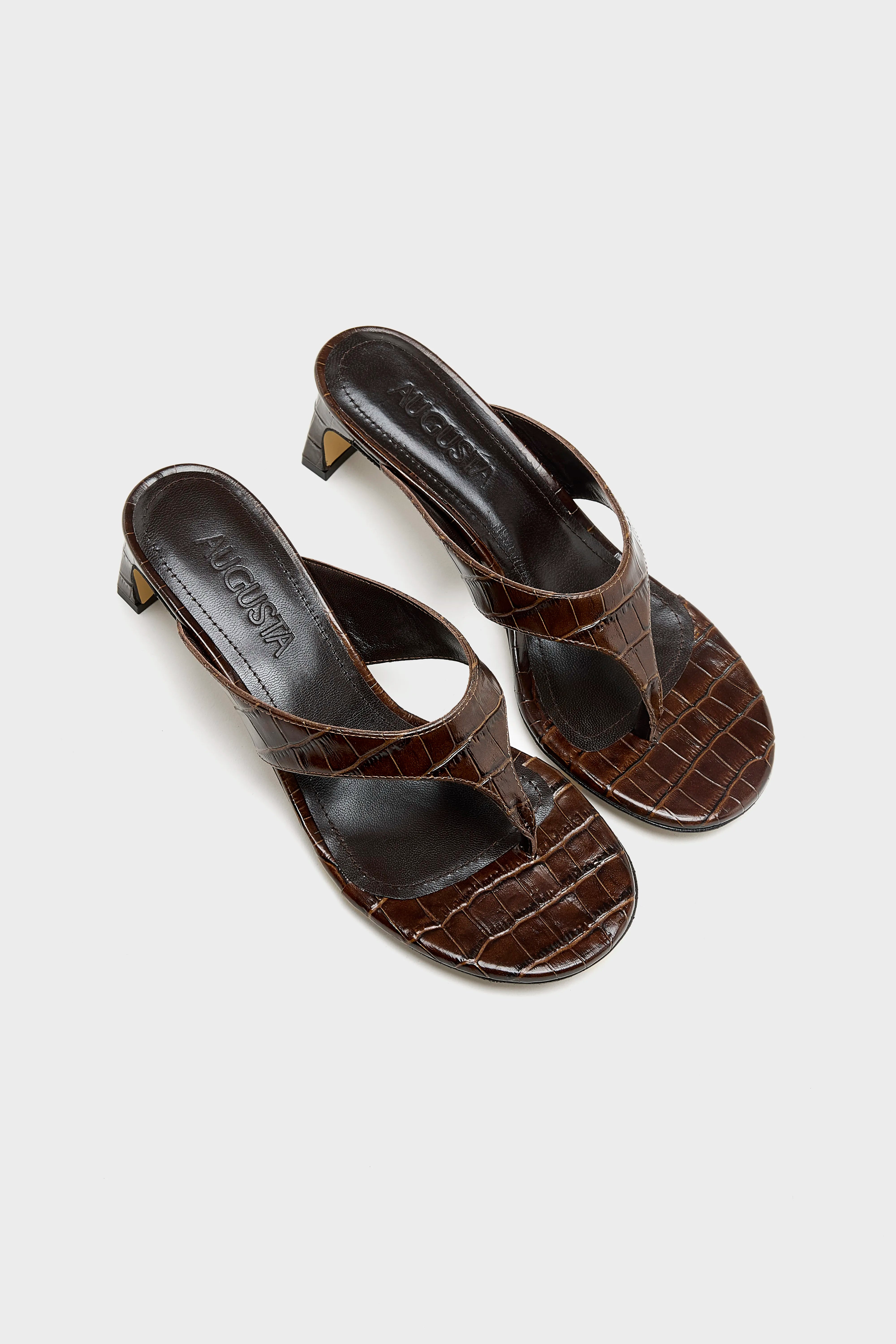 Farah Croco Sandals  (261 / W / CHOCOLATE)