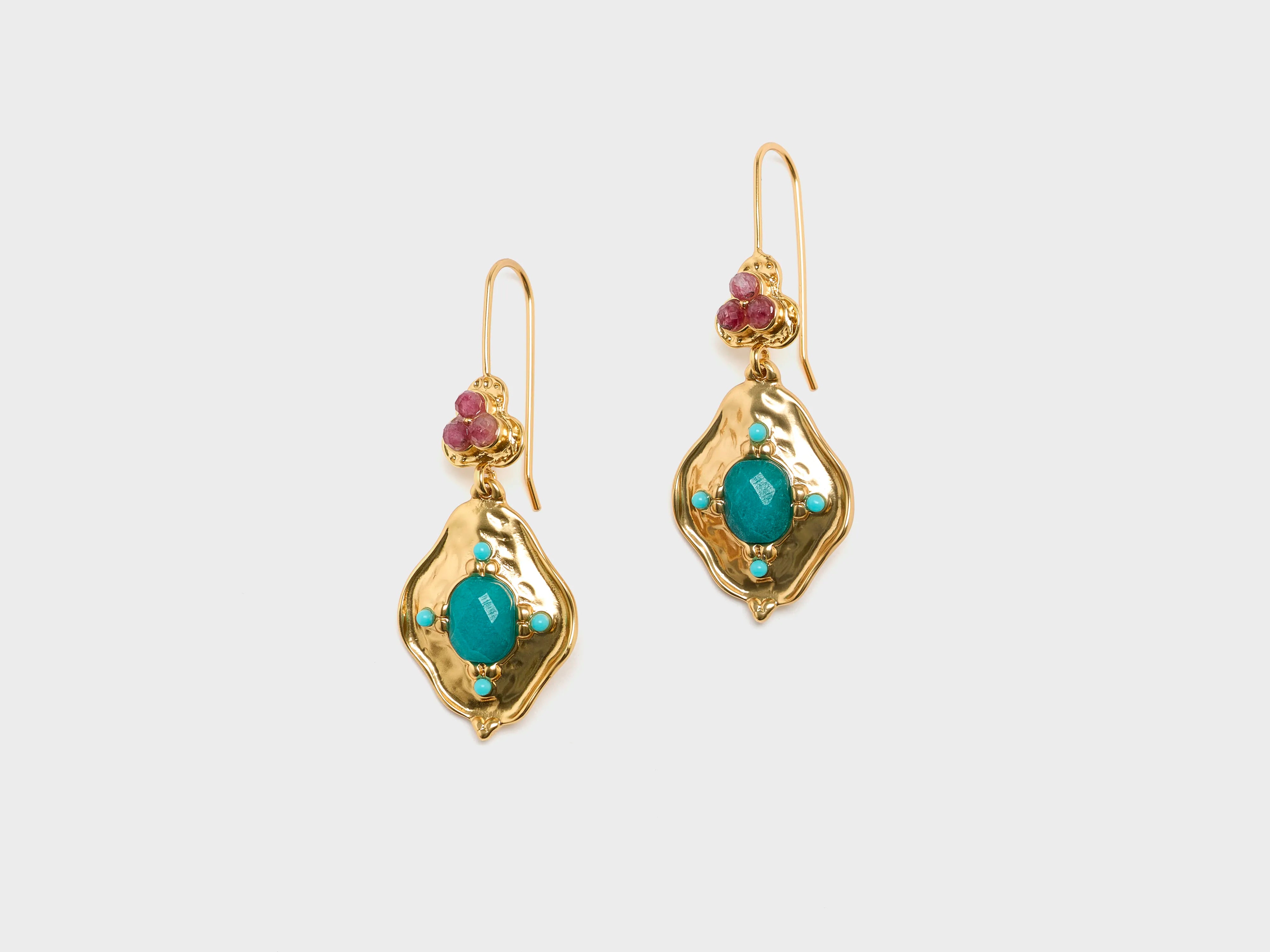 Boucles d'Oreilles Pitiusa Green  (252 / W / GOLD)