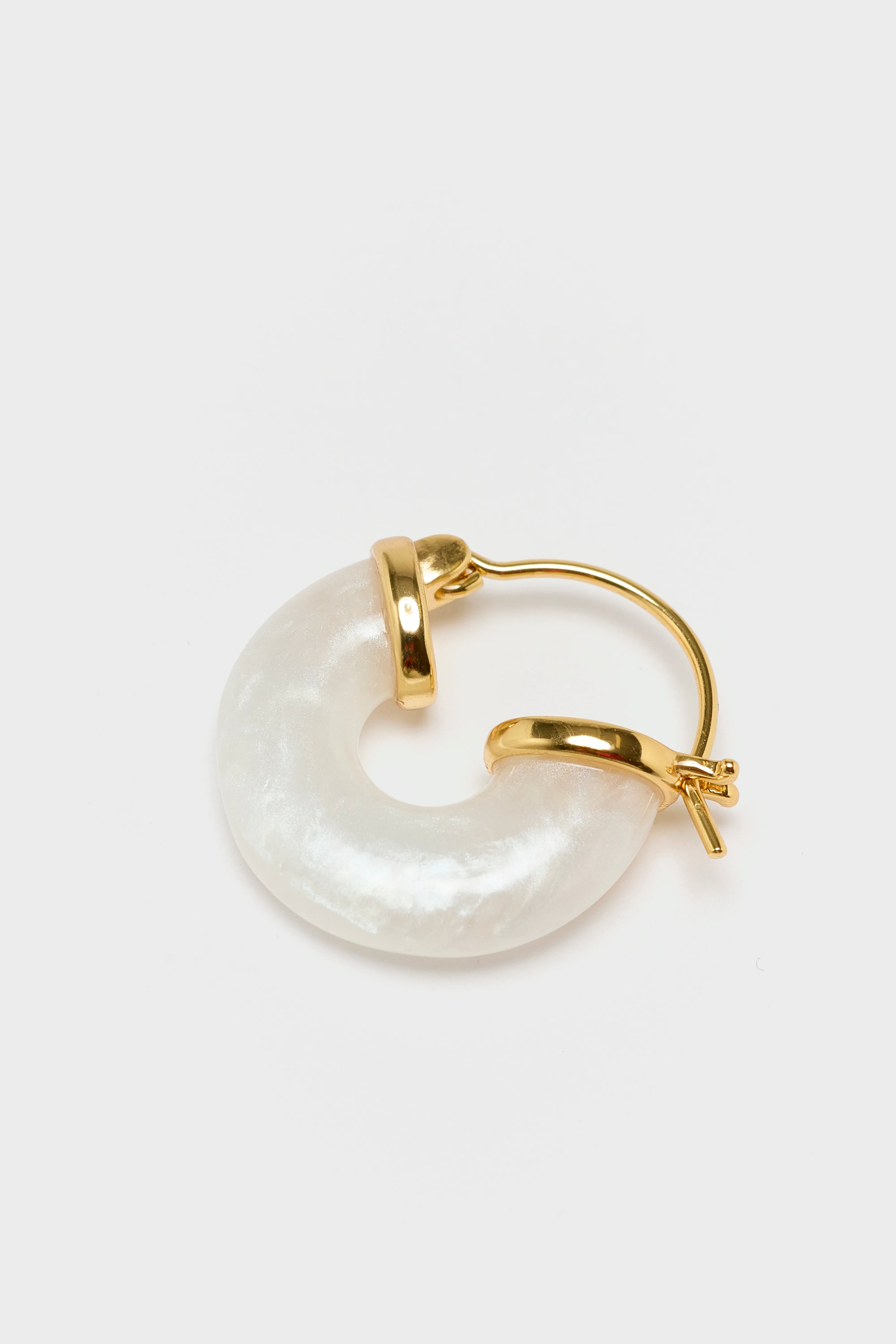 Petit White Swell Hoop Earrings For Women | Bellerose