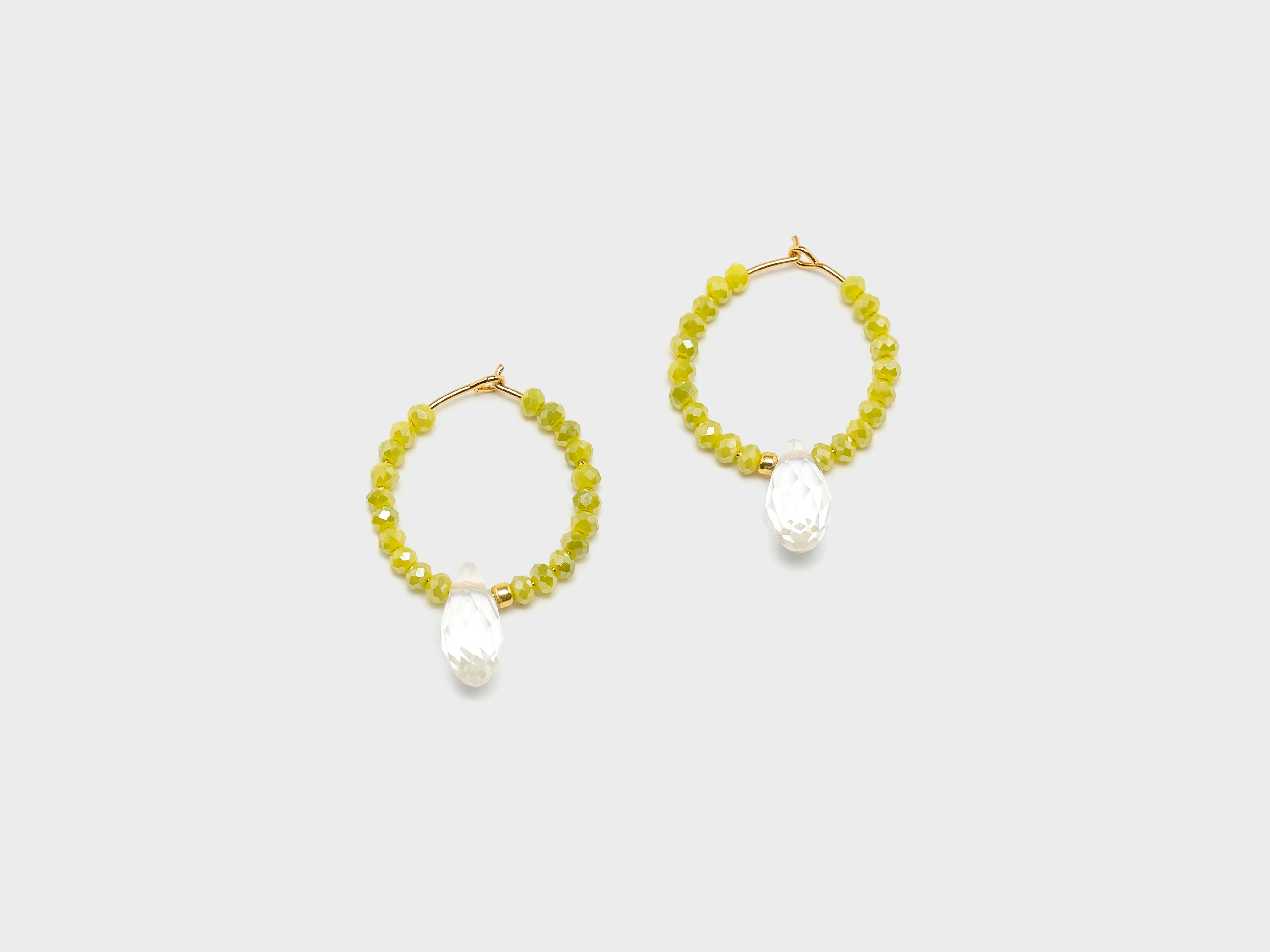 Cosmic Cactus Hoop Earrings  (261 / W / OLIVE)
