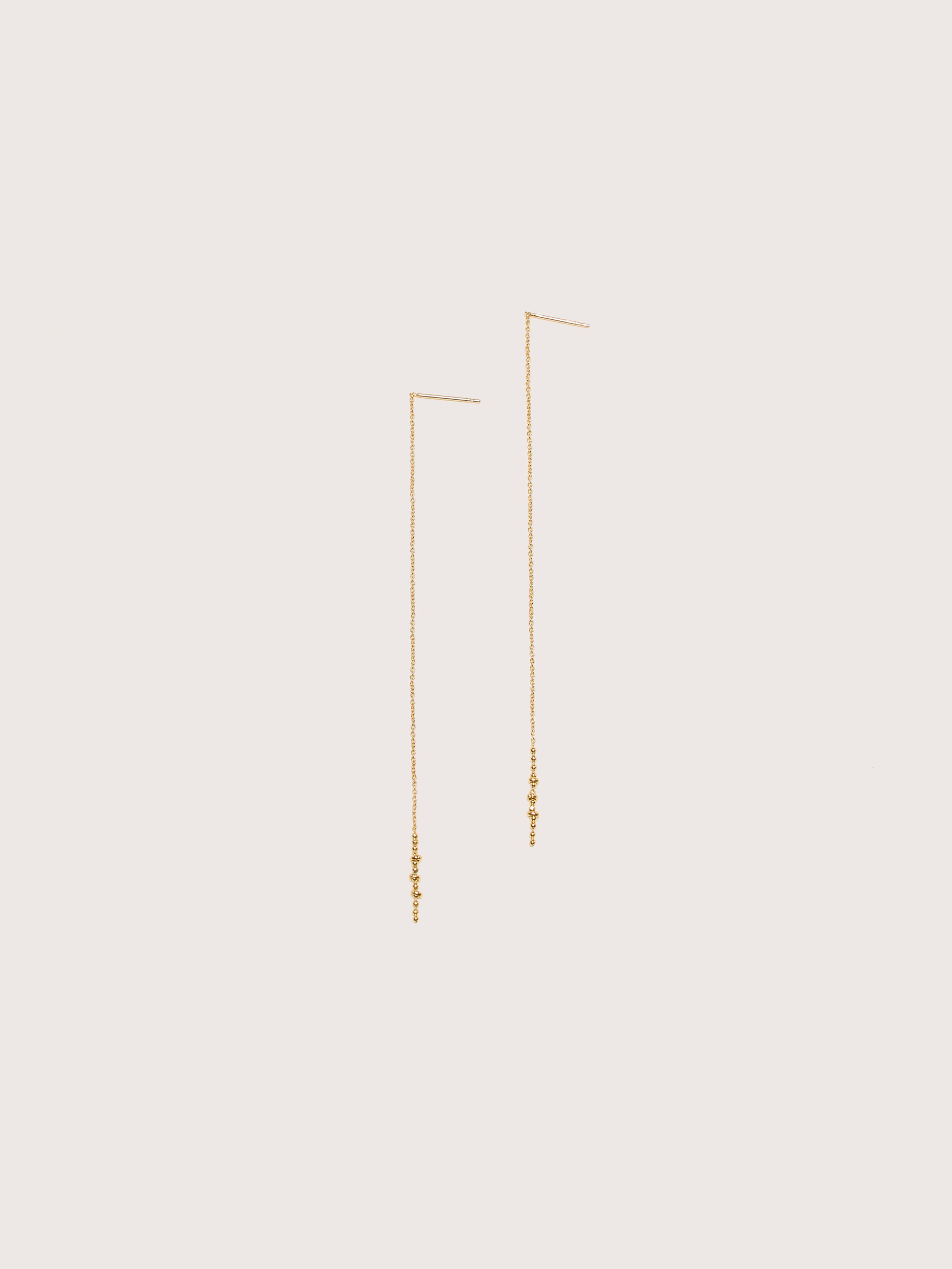 Océane Adjustable Chain Earrings (242 / W / GOLD)