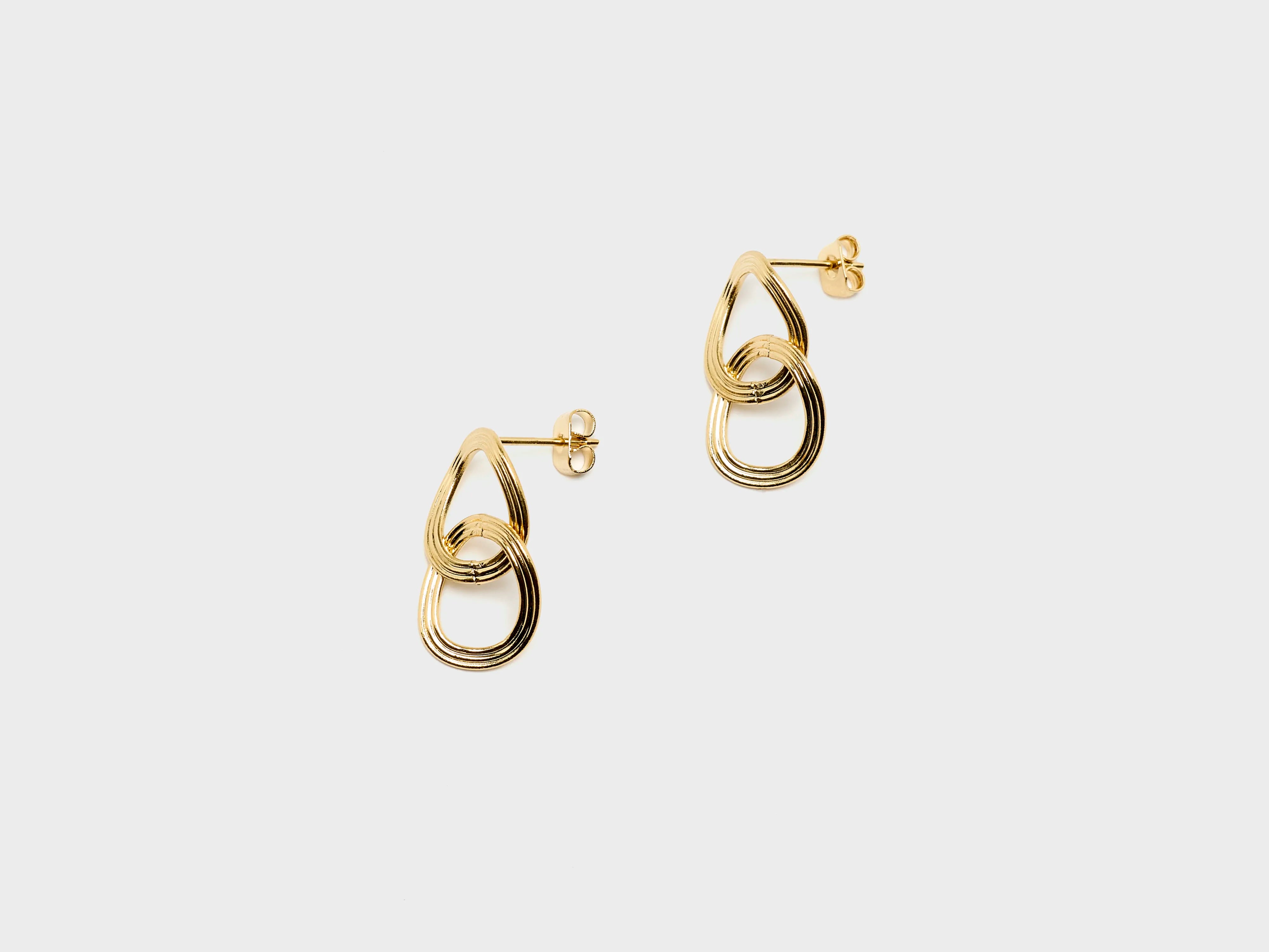 Boucles d'oreilles Double Stud  (261 / W / GOLD)