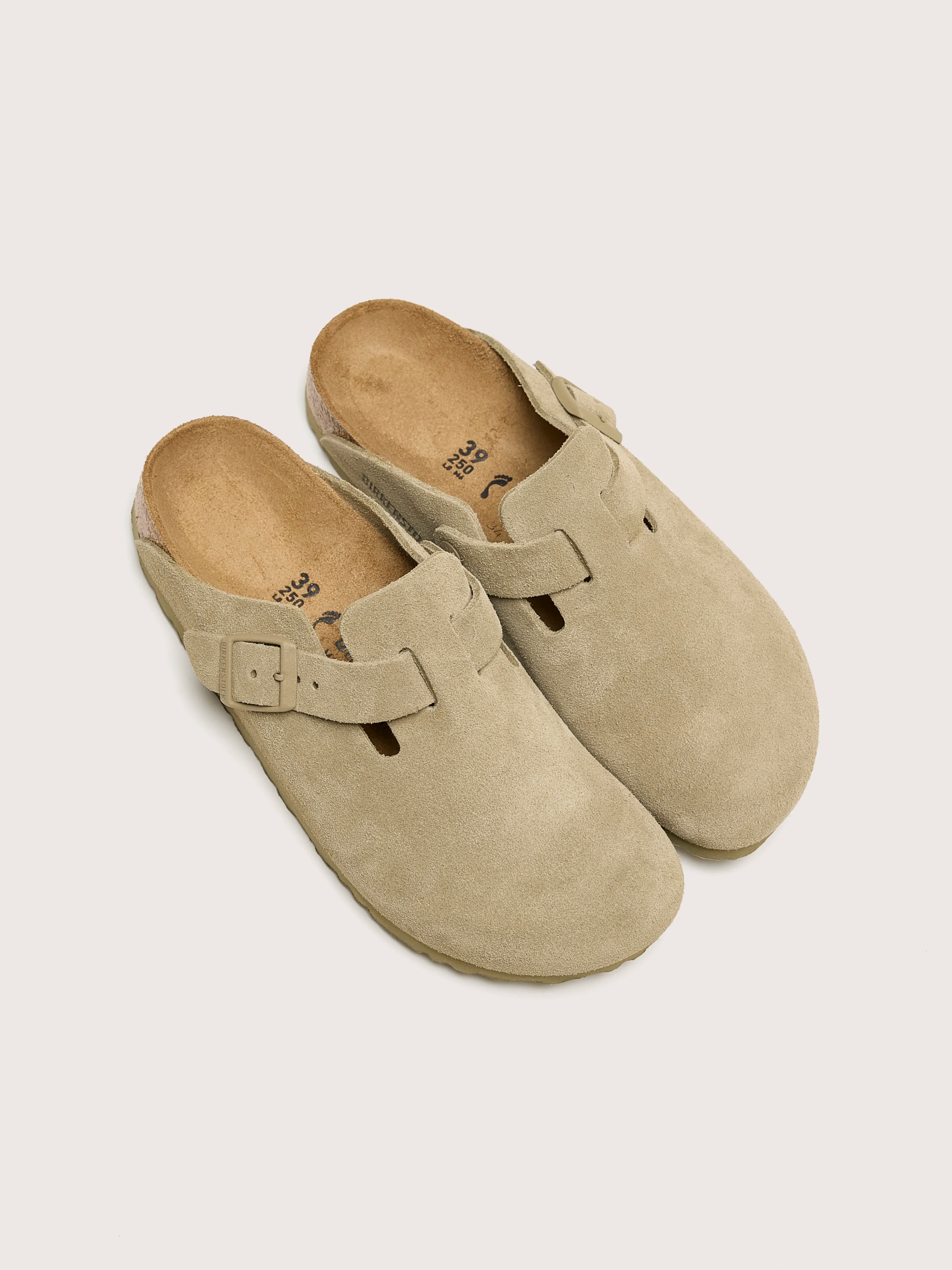 Sabots Boston Suede Leather pour Femmes (242 / W / KHAKI)