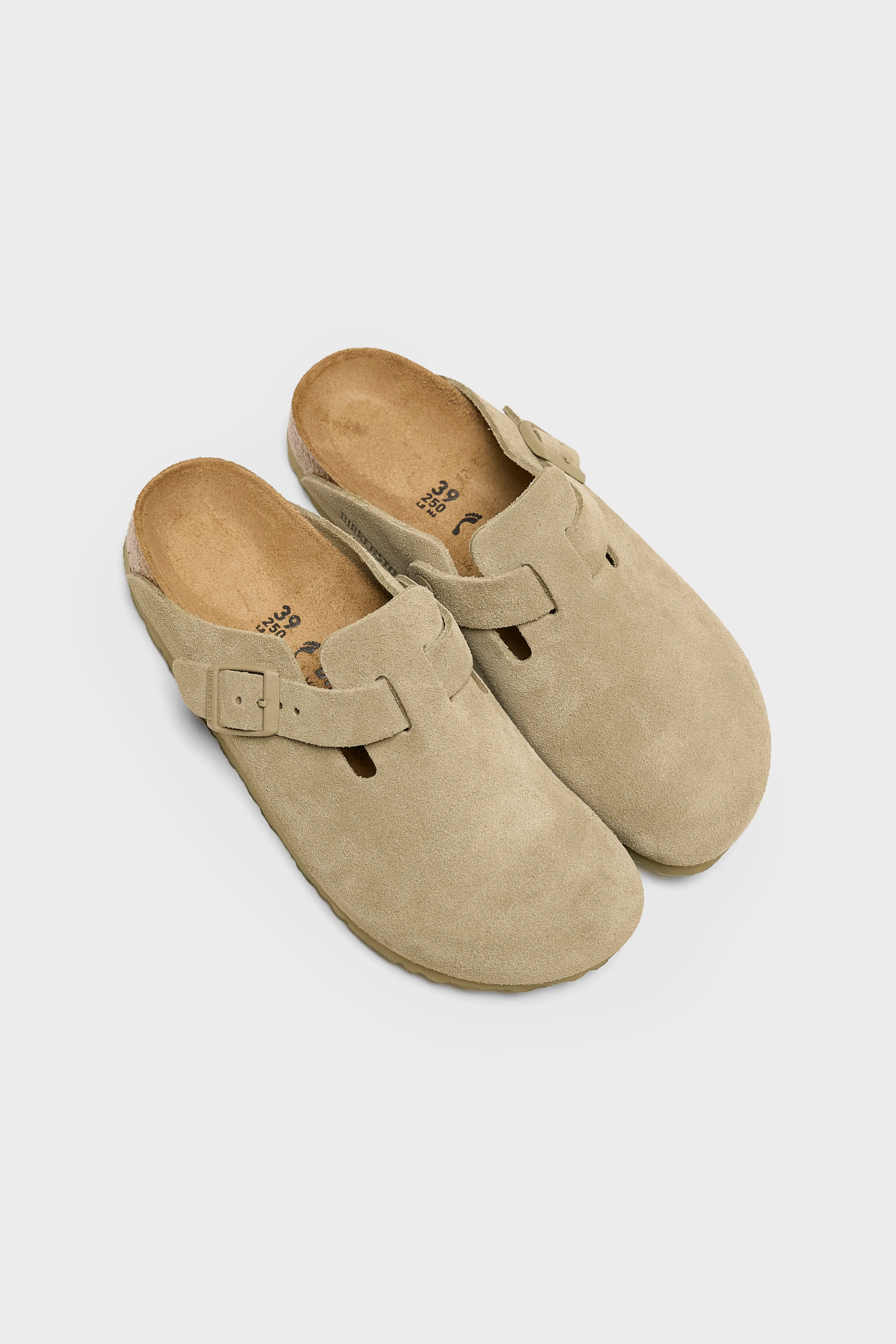 Sabots Boston Suede Leather pour Femmes (242 / W / KHAKI)