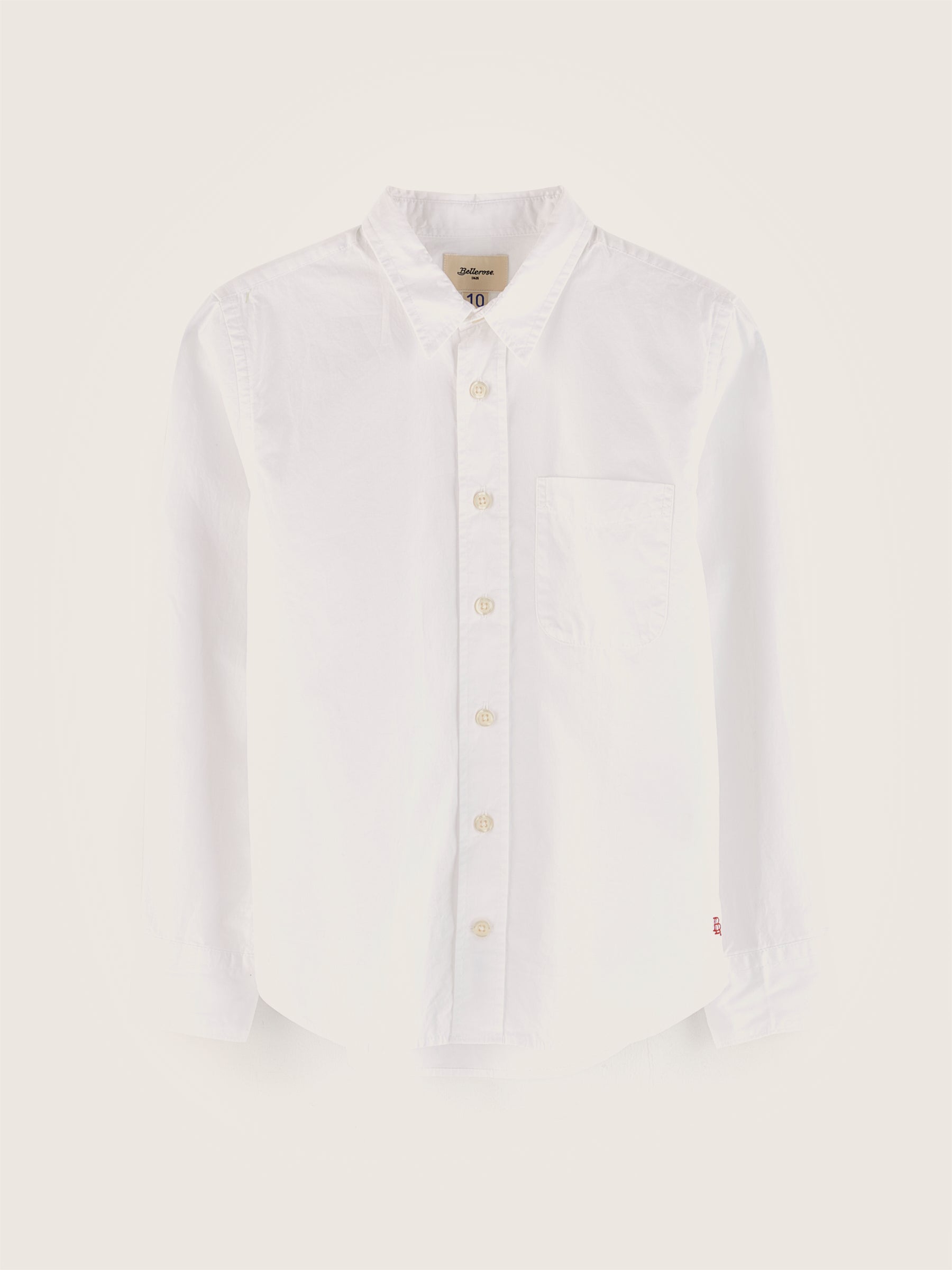 Ganix poplin shirt   (242 / B / WHITE)