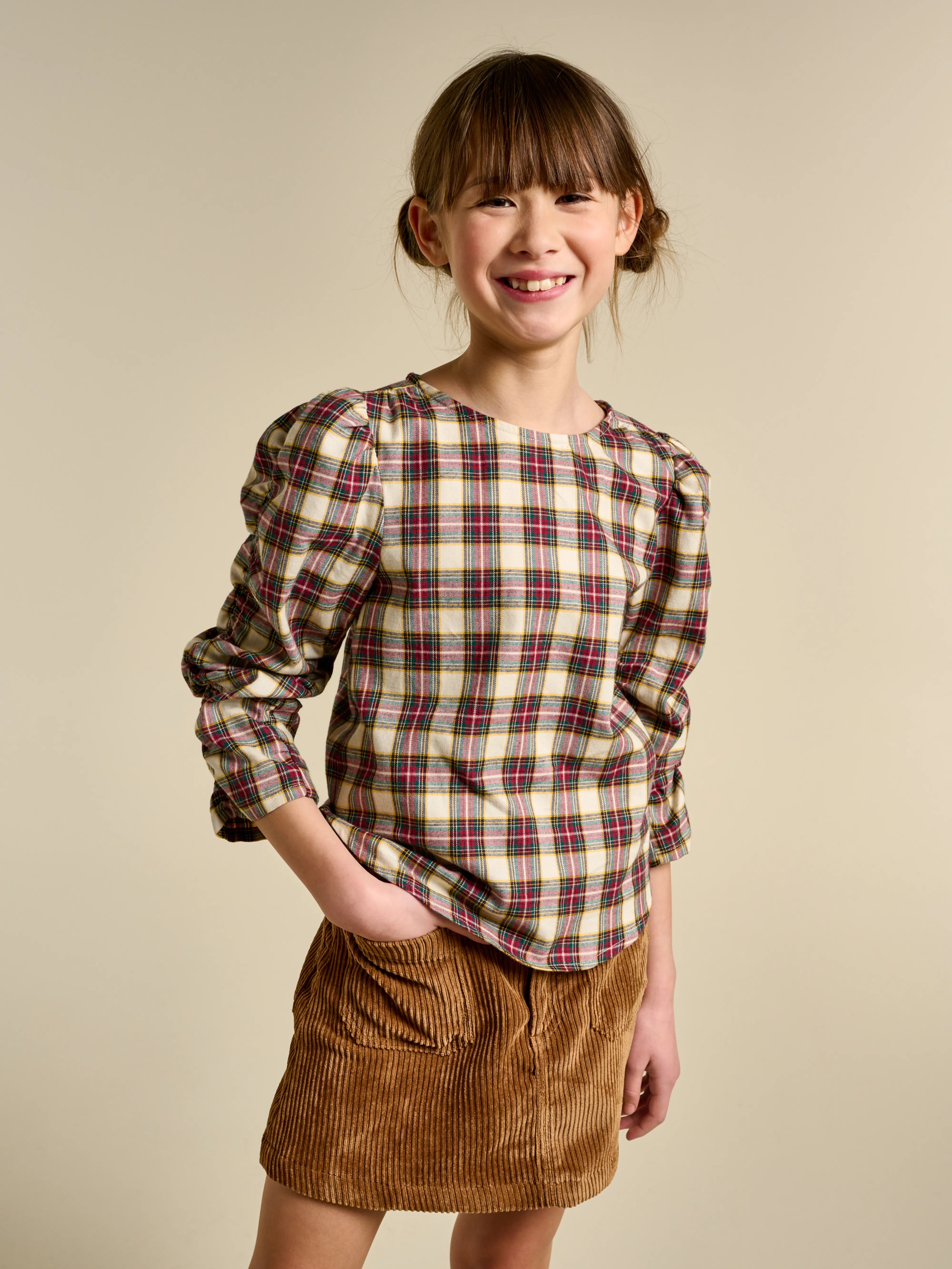 Aladin Blouse - Dahlia / Ecru Voor Meisjes | Bellerose