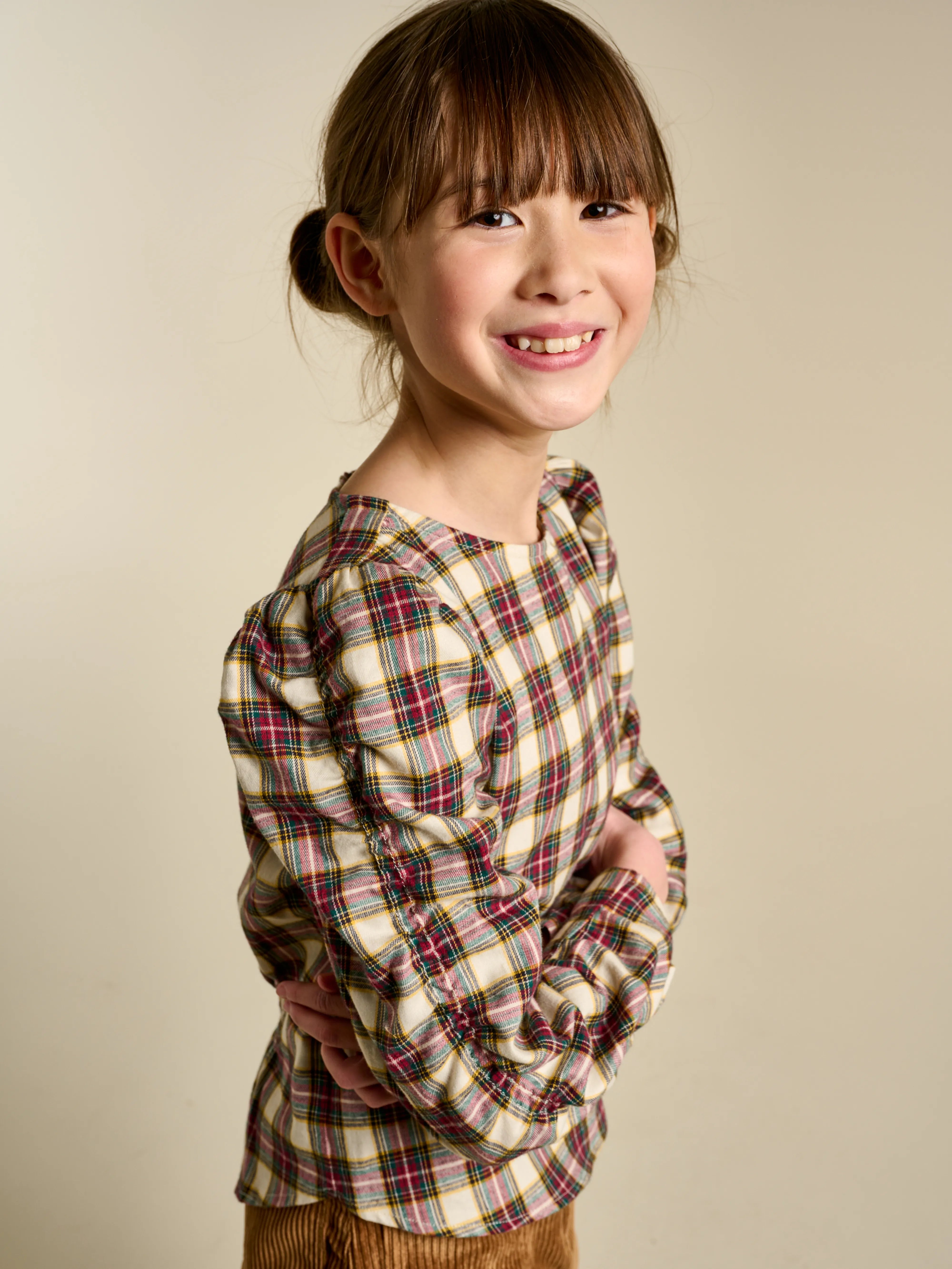 Aladin Blouse - Dahlia / Ecru For Girls | Bellerose