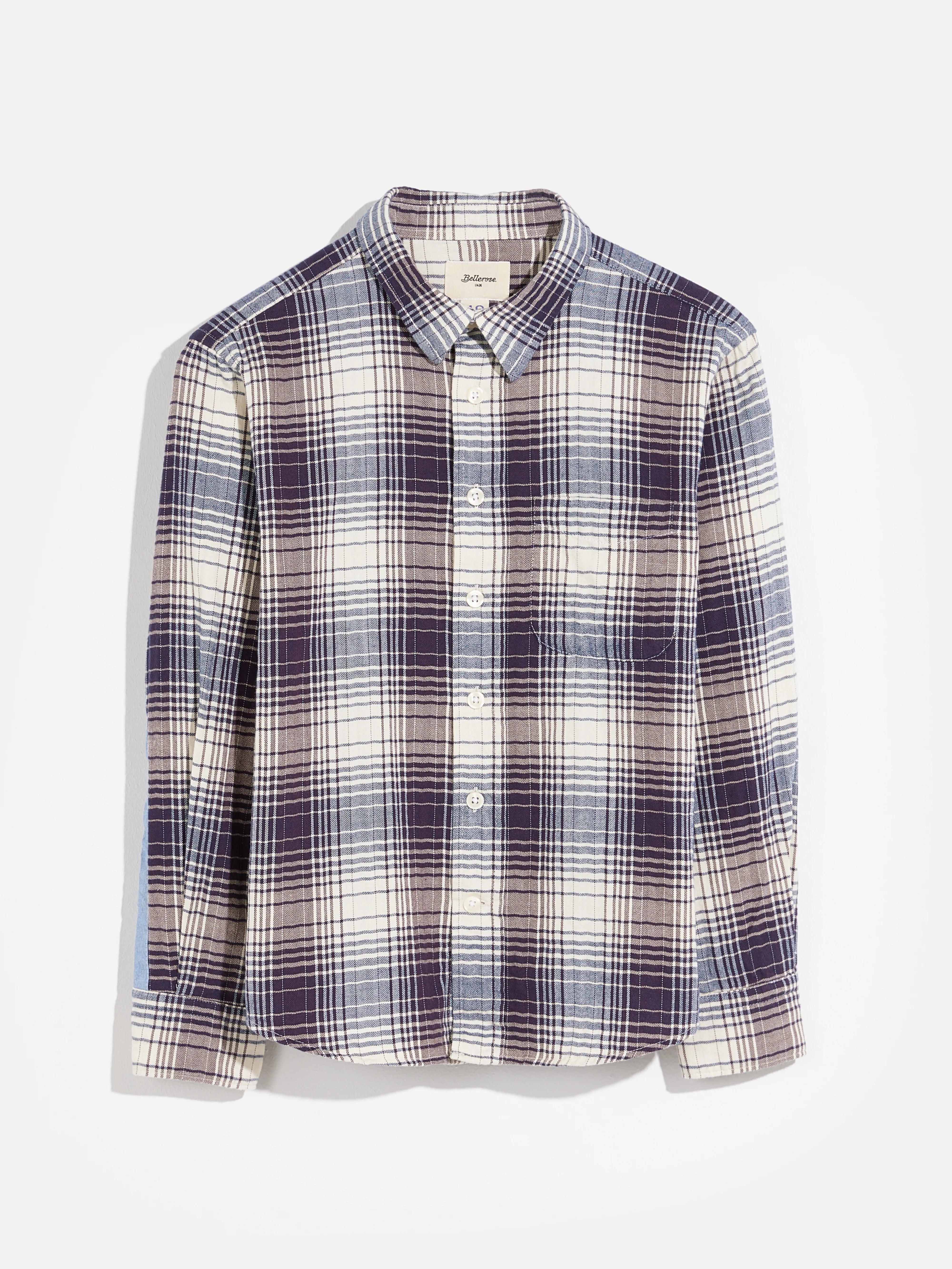 Chemise Gaspar - Ecru / Purple / Worker Pour Garçon | Bellerose